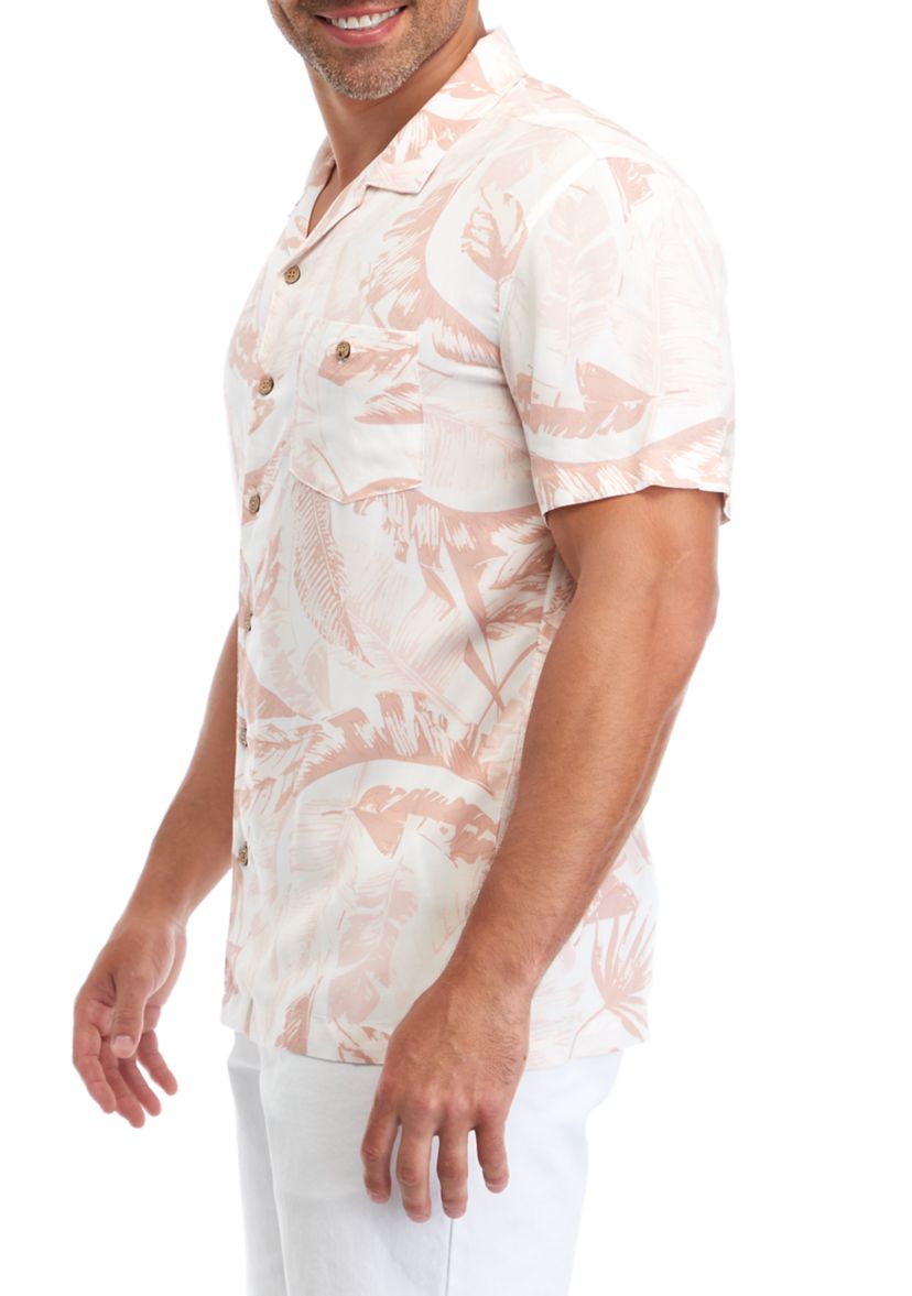 Mens Printed Camp Shirt