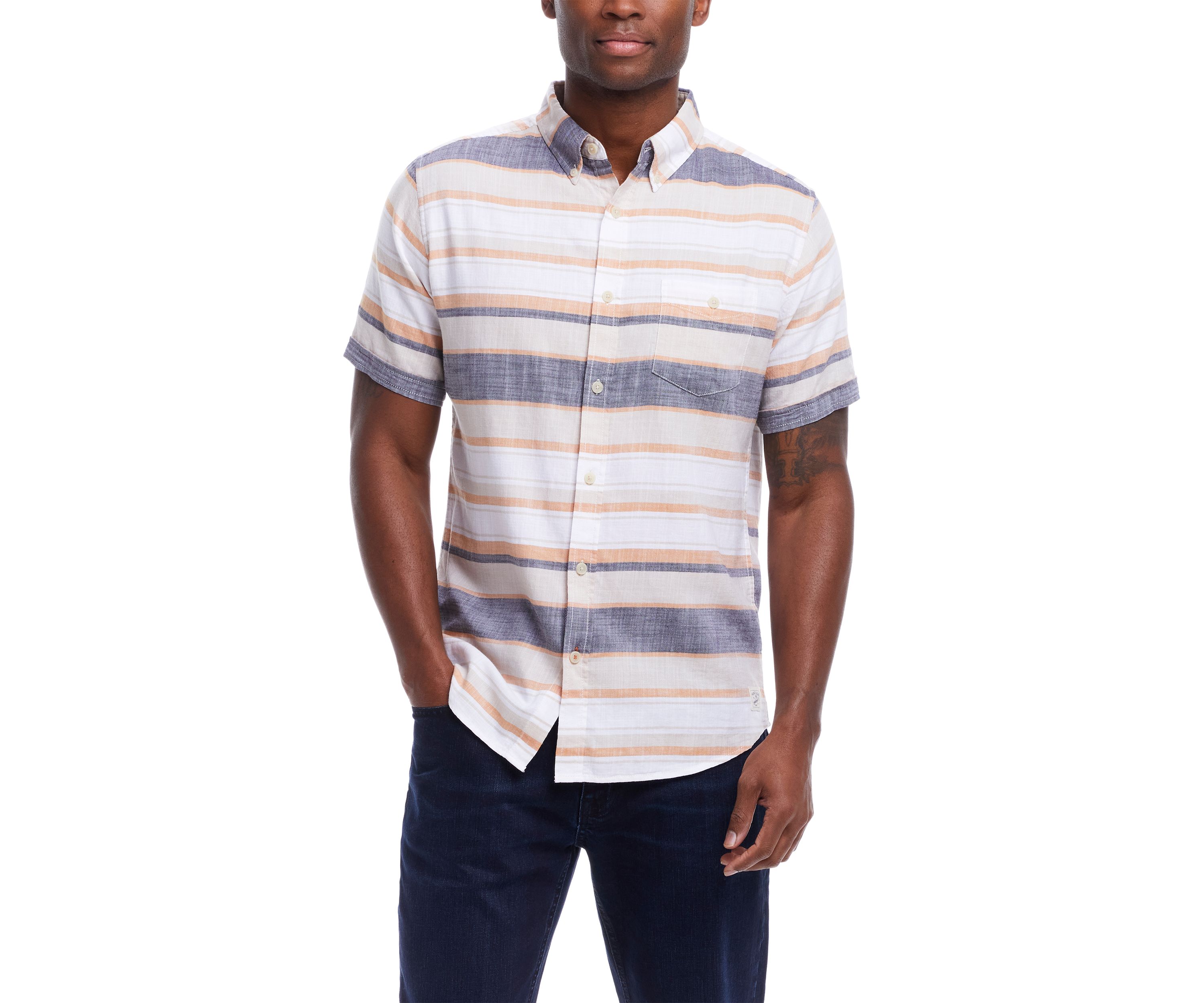 Mens Country Twill Cotton Stripe Shirt