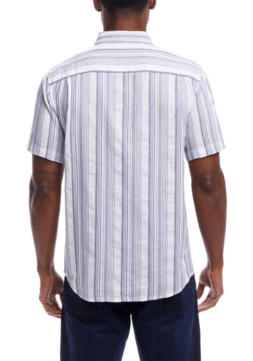 Cotton Shirt with Ticking Stripe