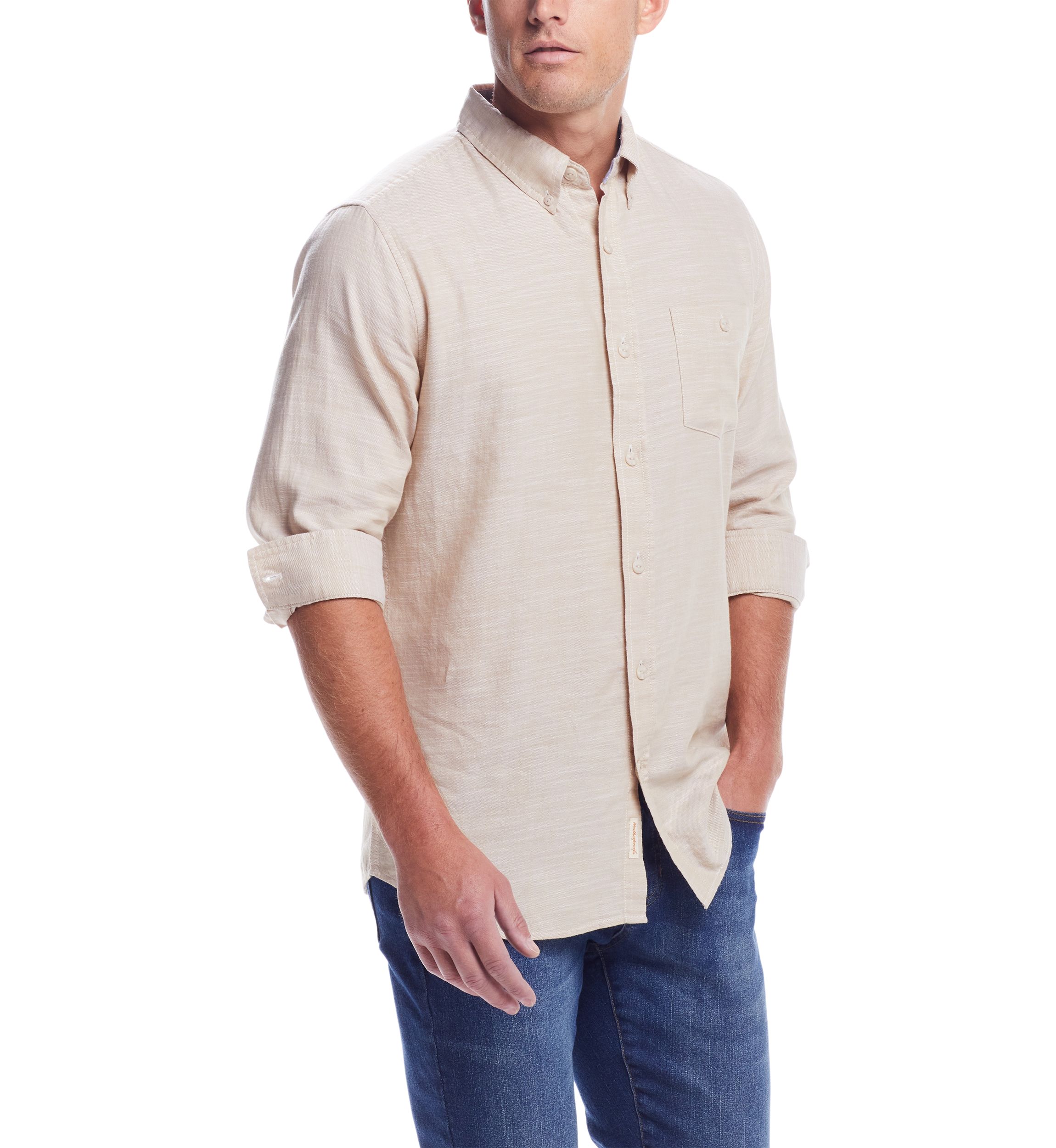 Mens Solid Country Twill Shirt 