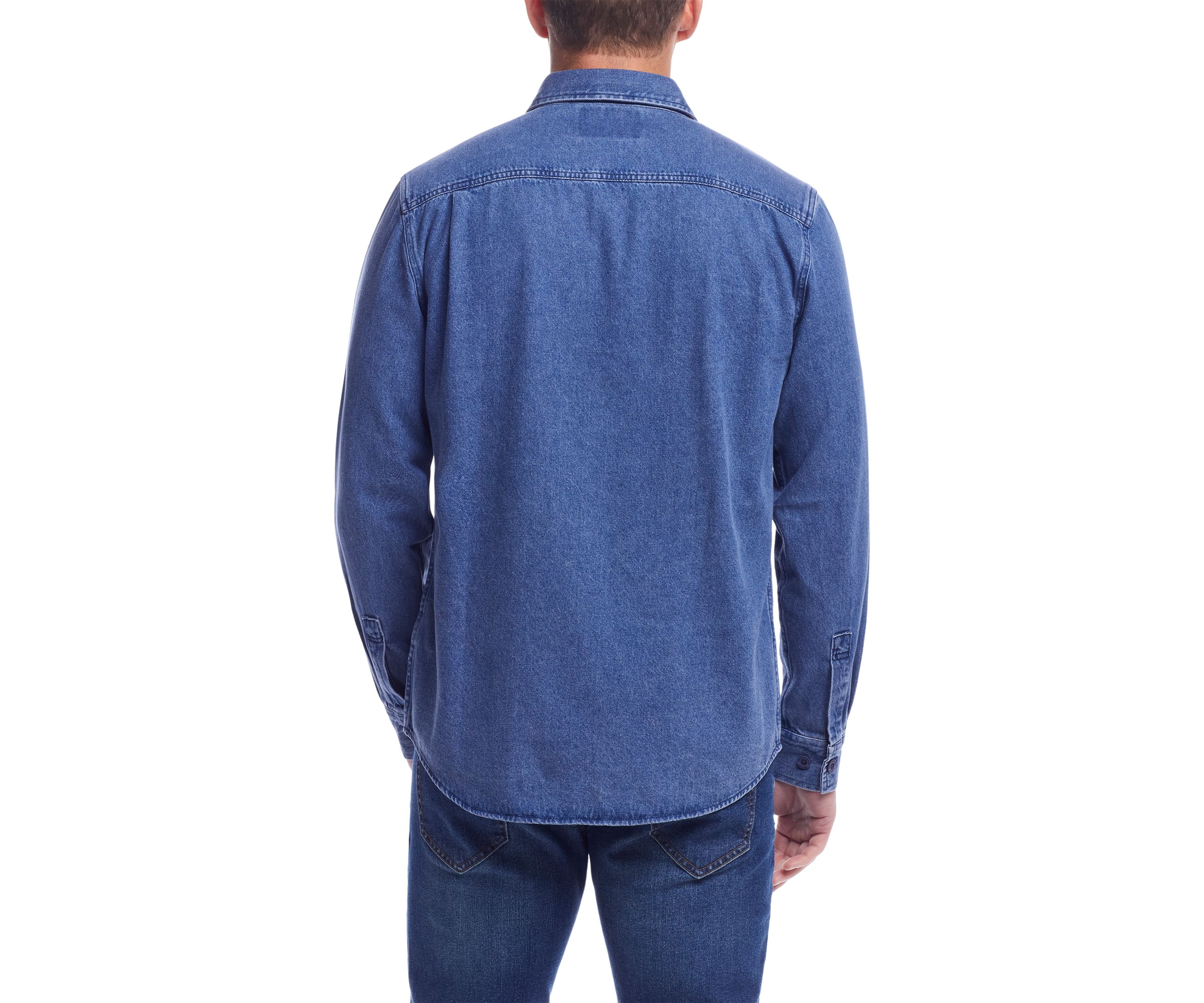 Mens Long Sleeve Denim Shirt Jacket