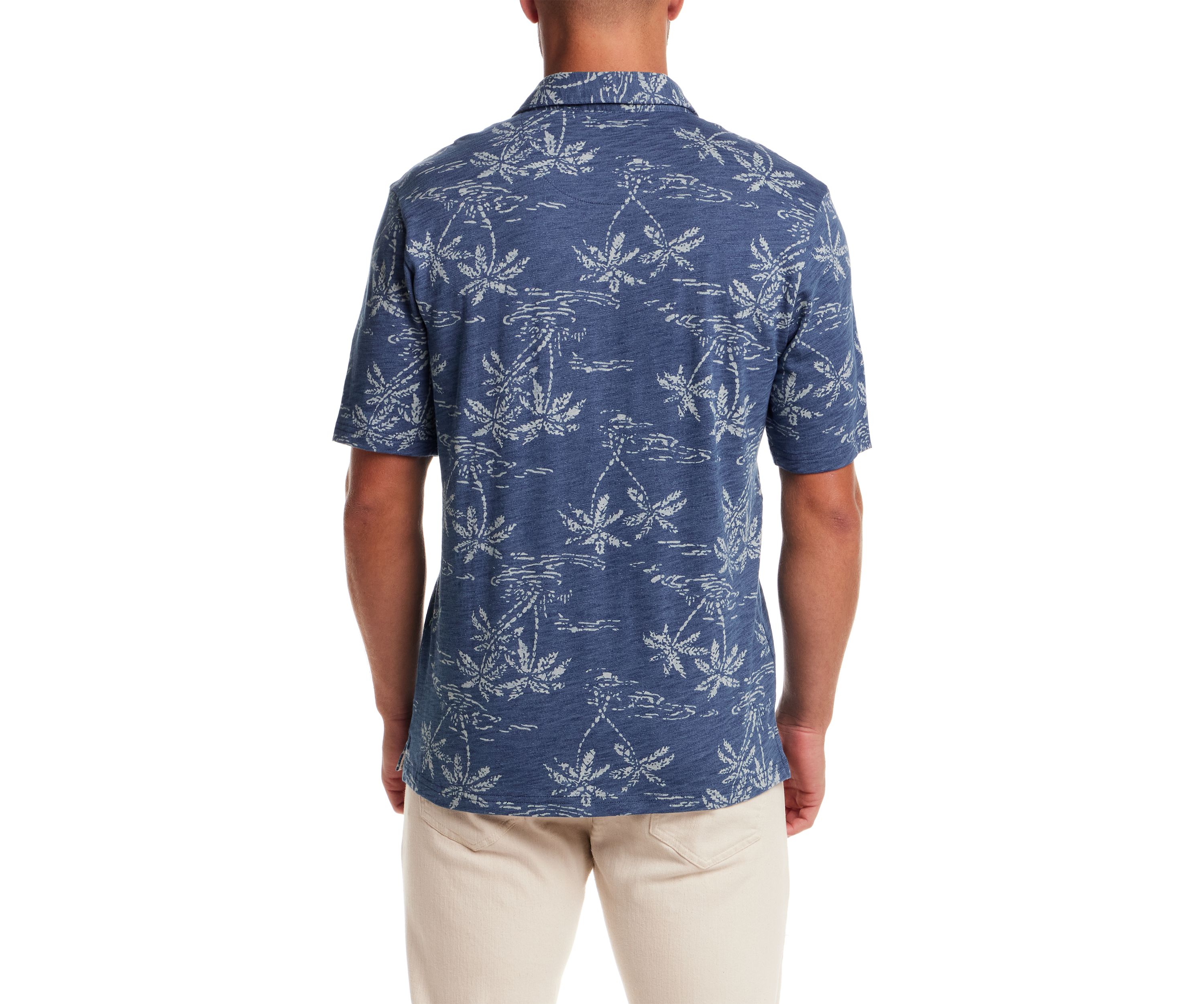 Mens Short Sleeve Printed Polo Shirt