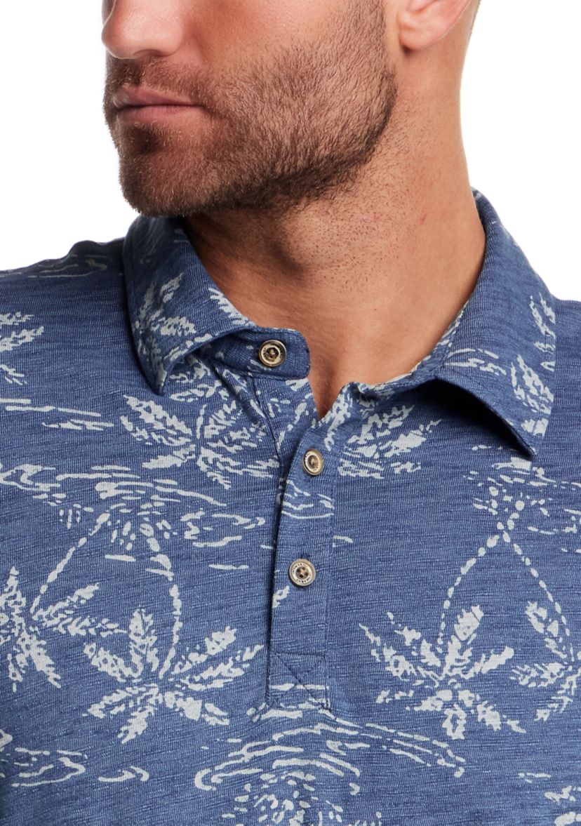Mens Short Sleeve Printed Polo Shirt