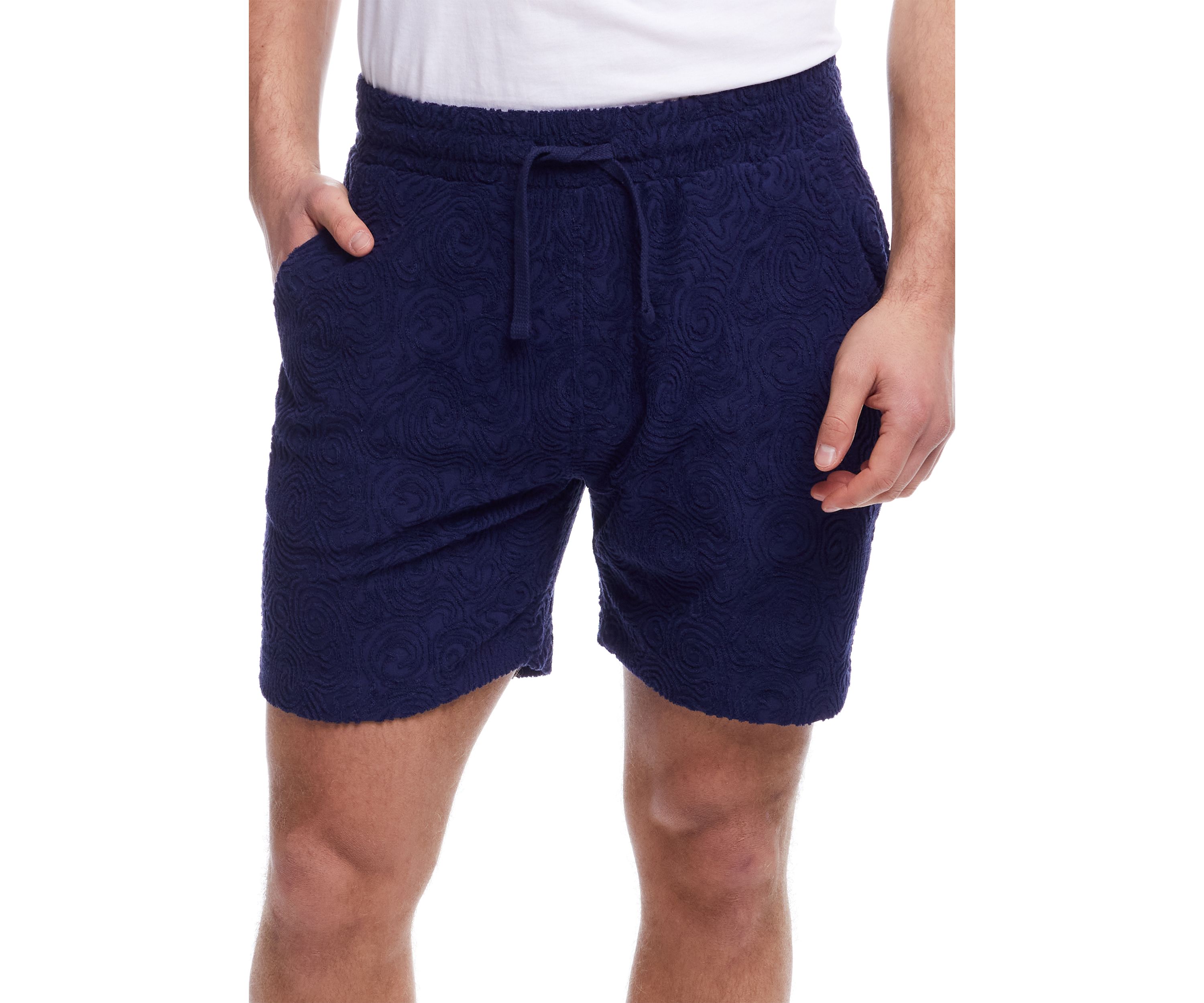 Mens Jacquard Terry Knit Shorts