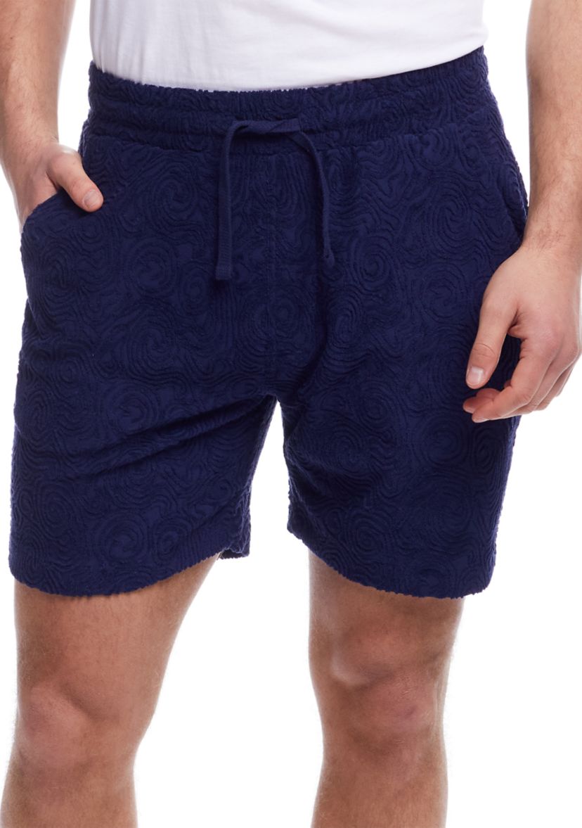 Mens Jacquard Terry Knit Shorts