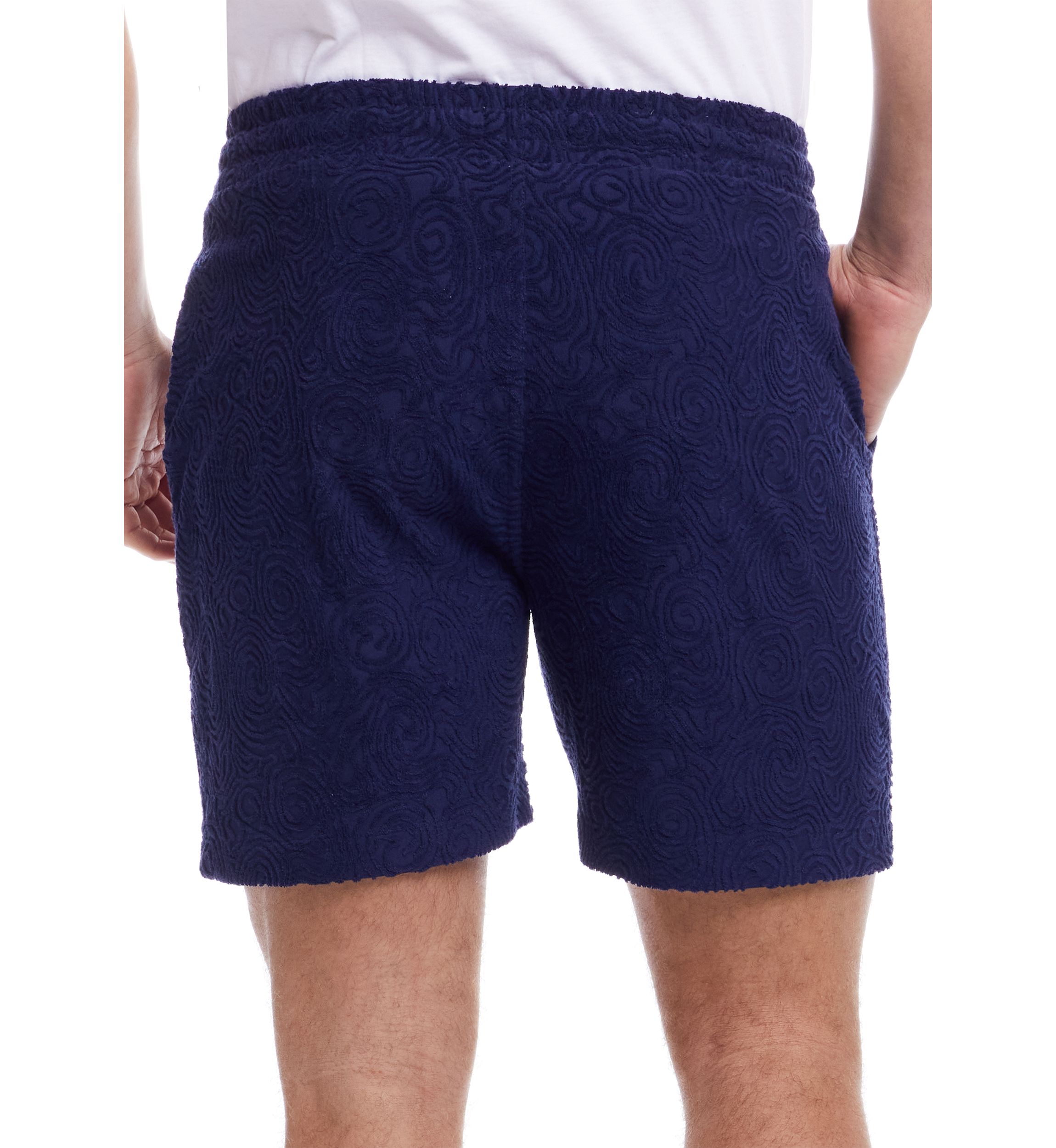 Mens Jacquard Terry Knit Shorts