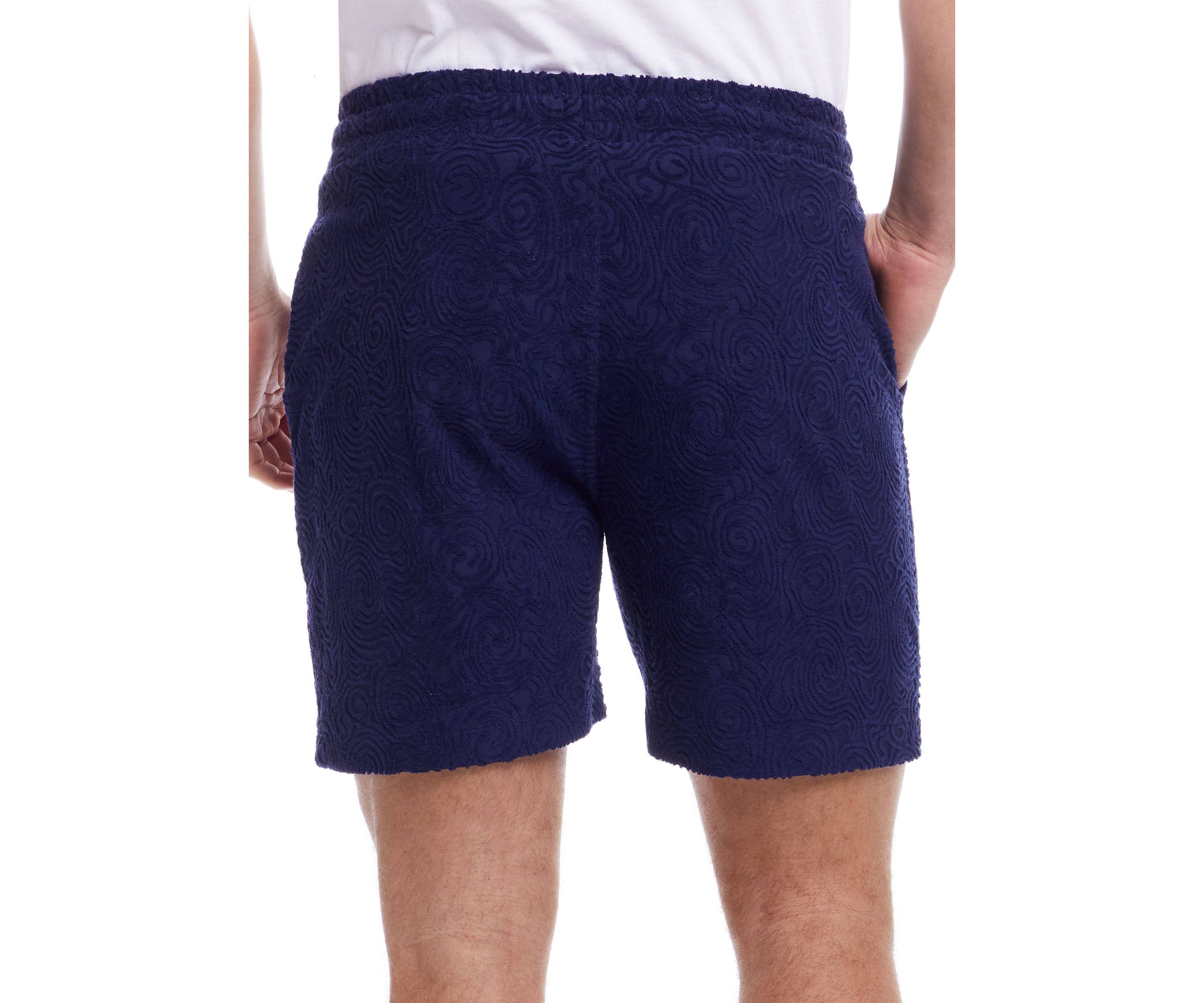 Mens Jacquard Terry Knit Shorts