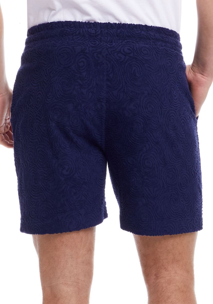 Mens Jacquard Terry Knit Shorts