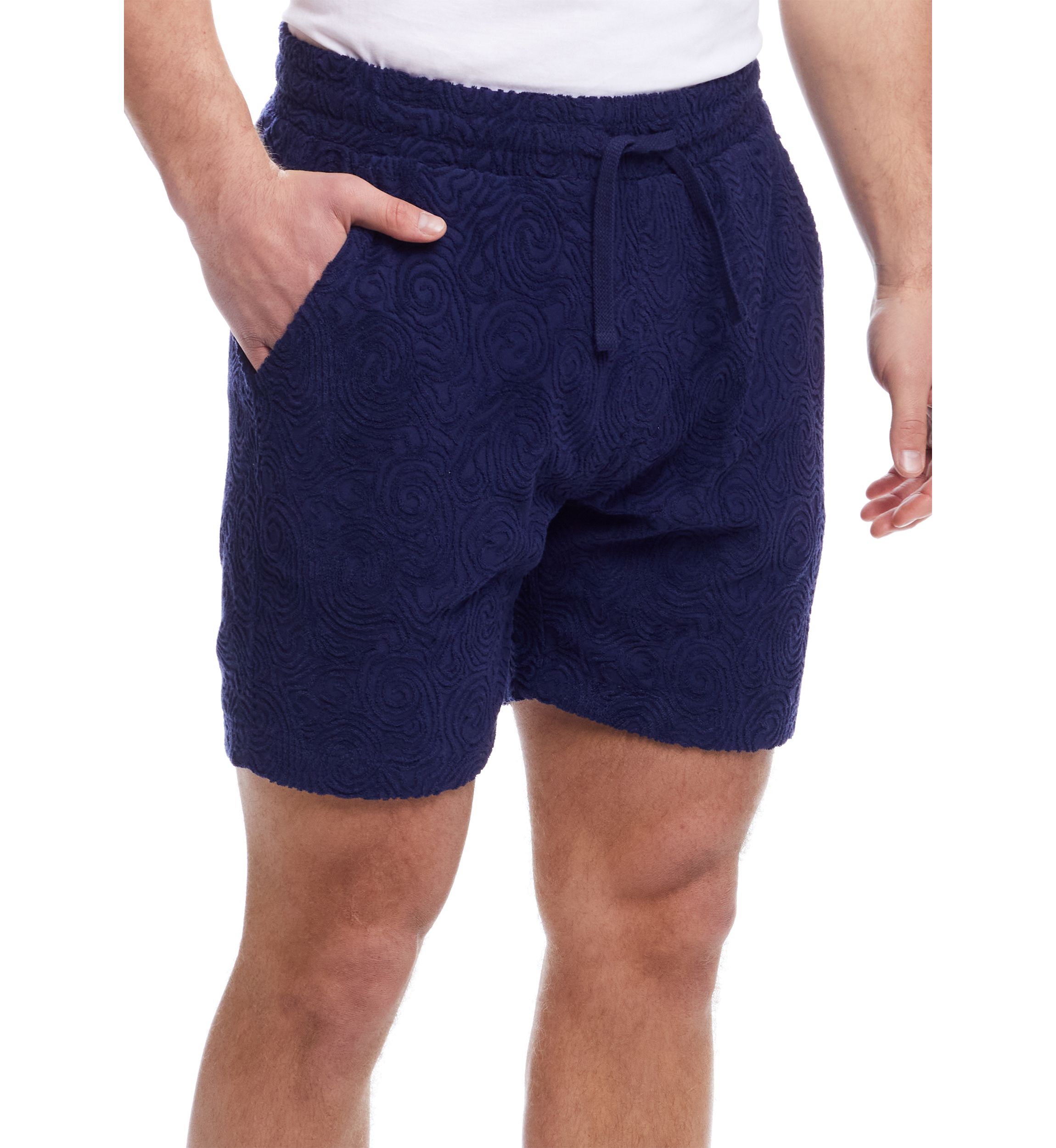 Mens Jacquard Terry Knit Shorts