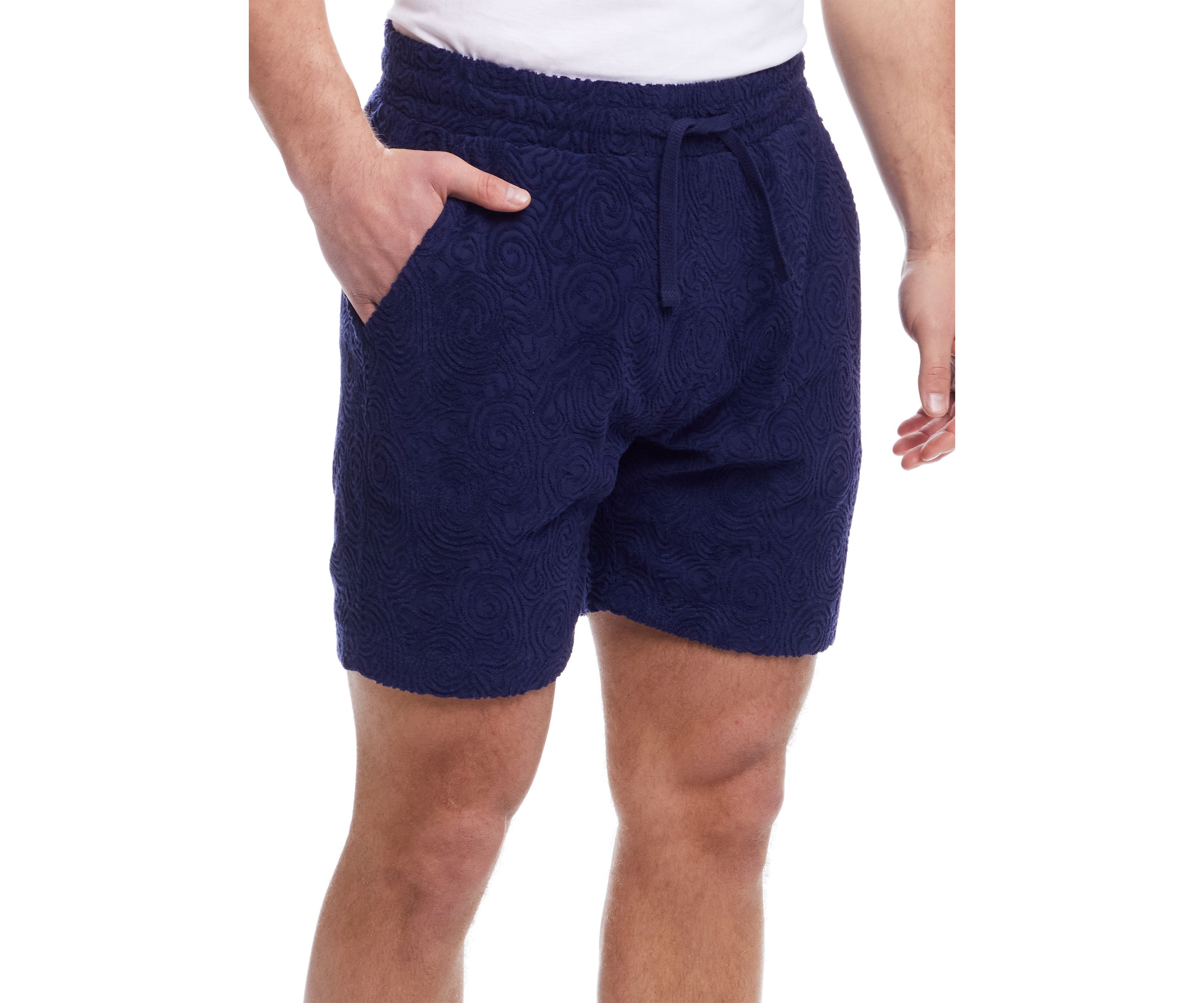 Mens Jacquard Terry Knit Shorts