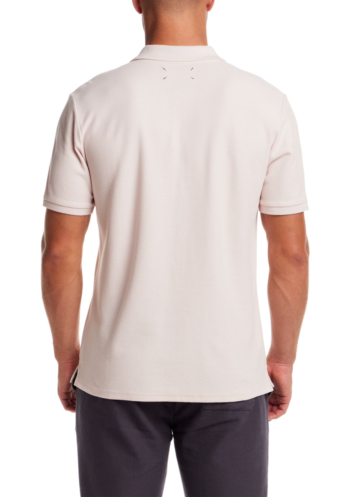 Mens Short Sleeve Structural Pique Polo Shirt 