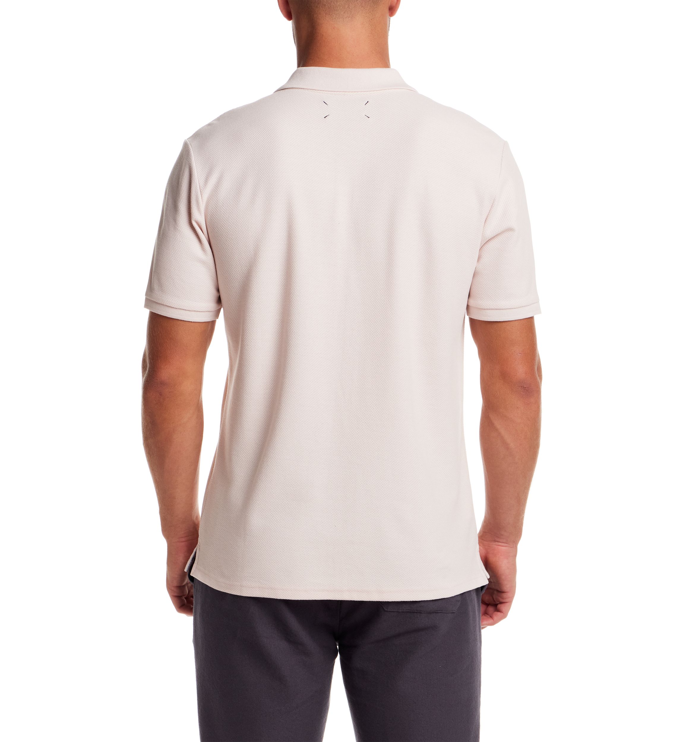 Mens Short Sleeve Structural Pique Polo Shirt 