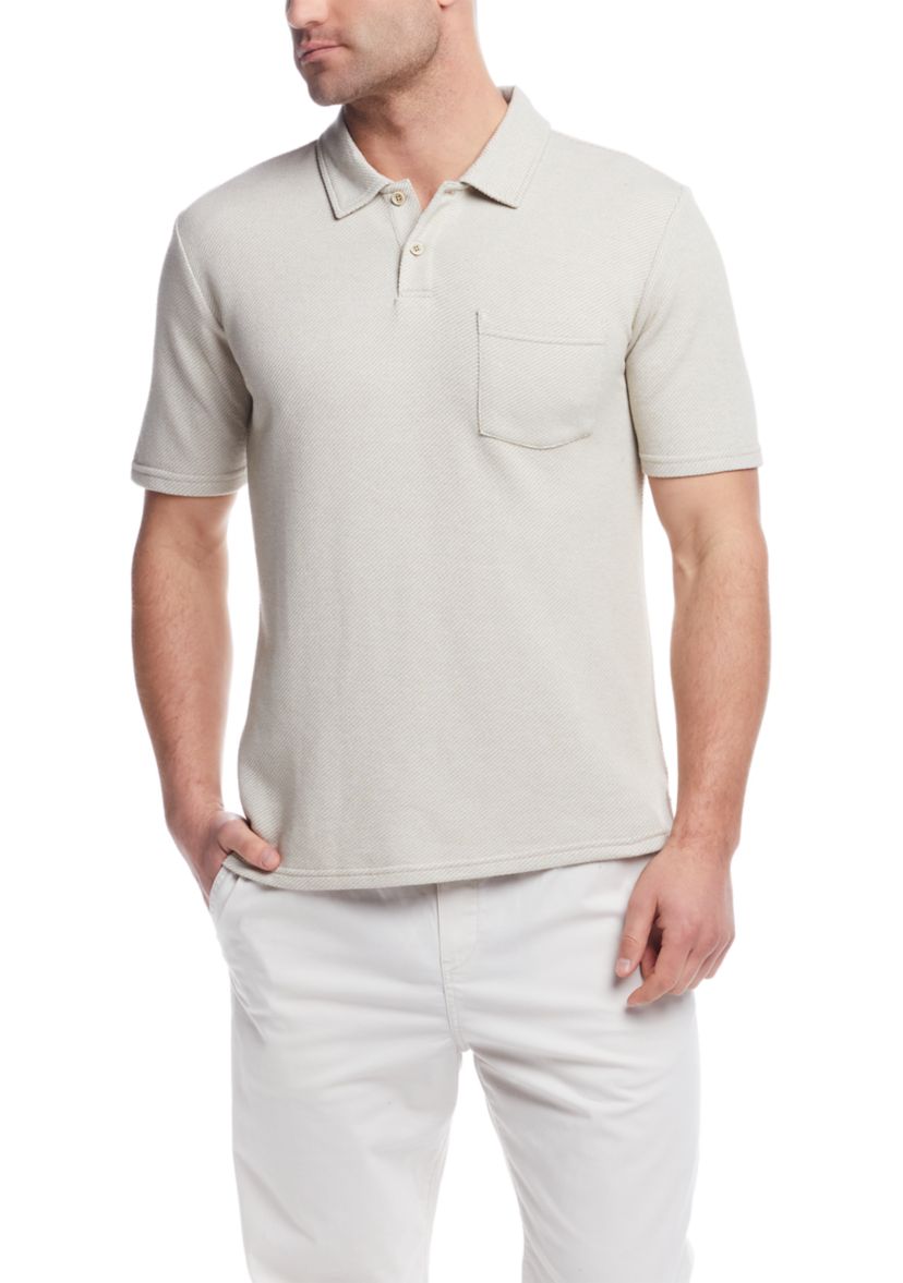 Mens Short Sleeve Terry Twill Polo Shirt