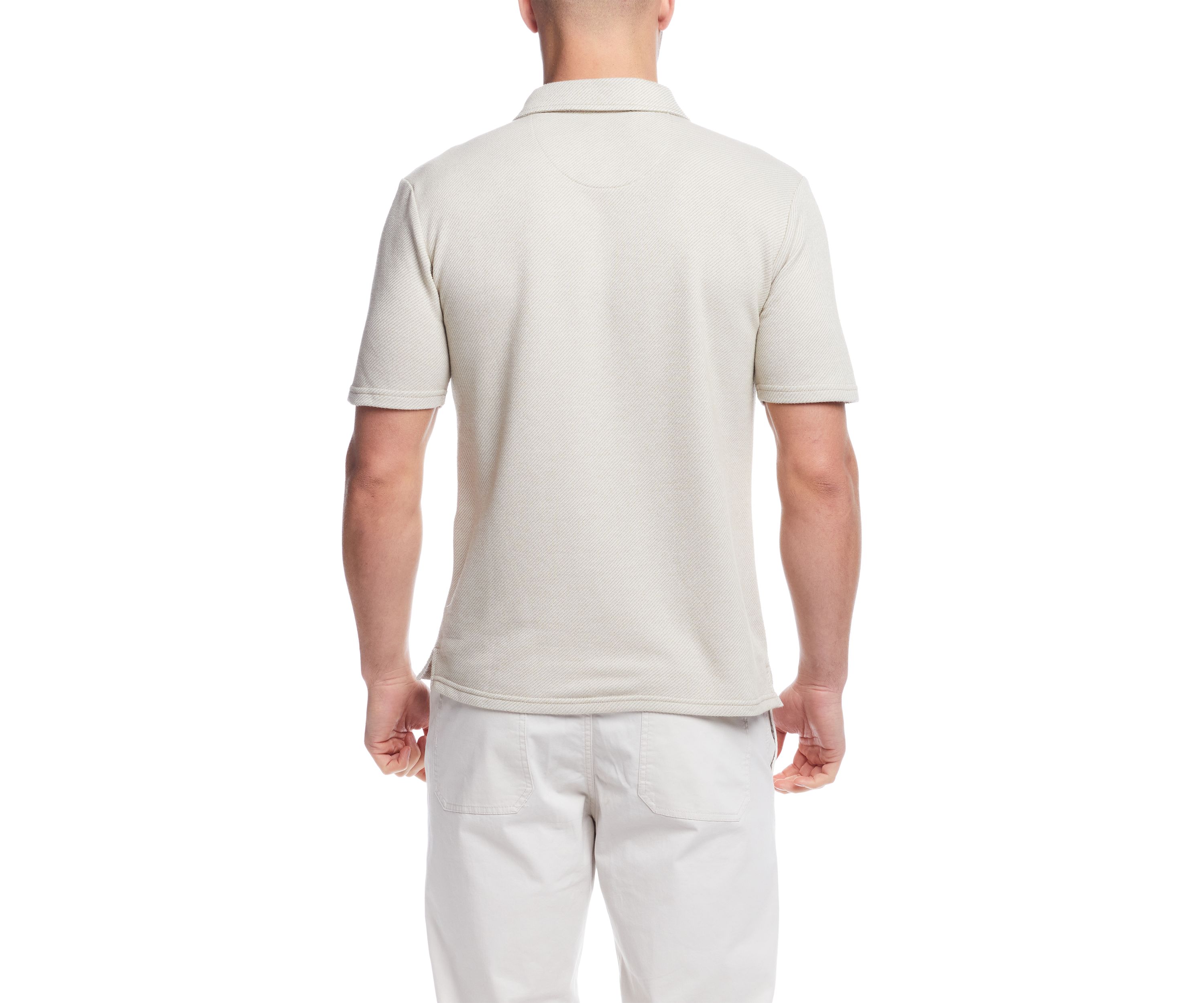 Mens Short Sleeve Terry Twill Polo Shirt