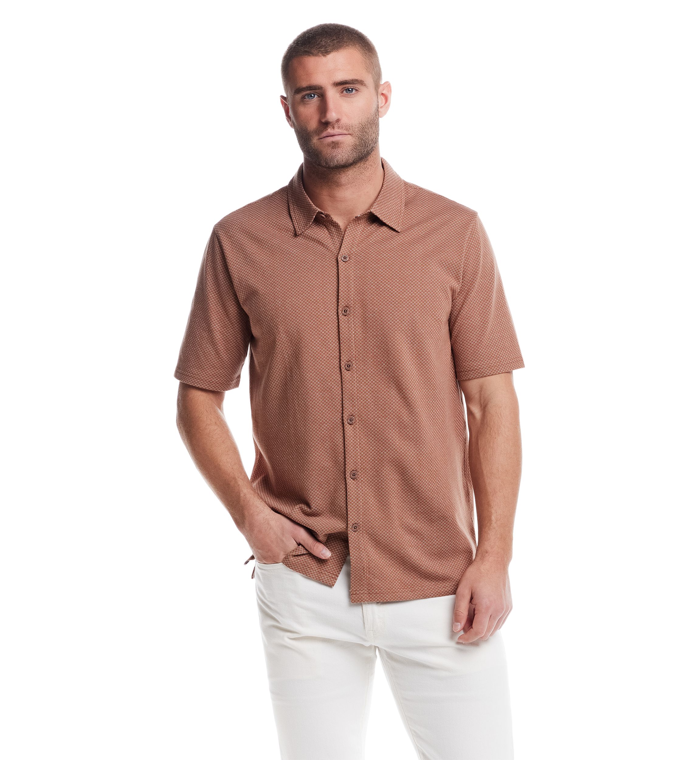 Mens Short Sleeve Knit Shirt