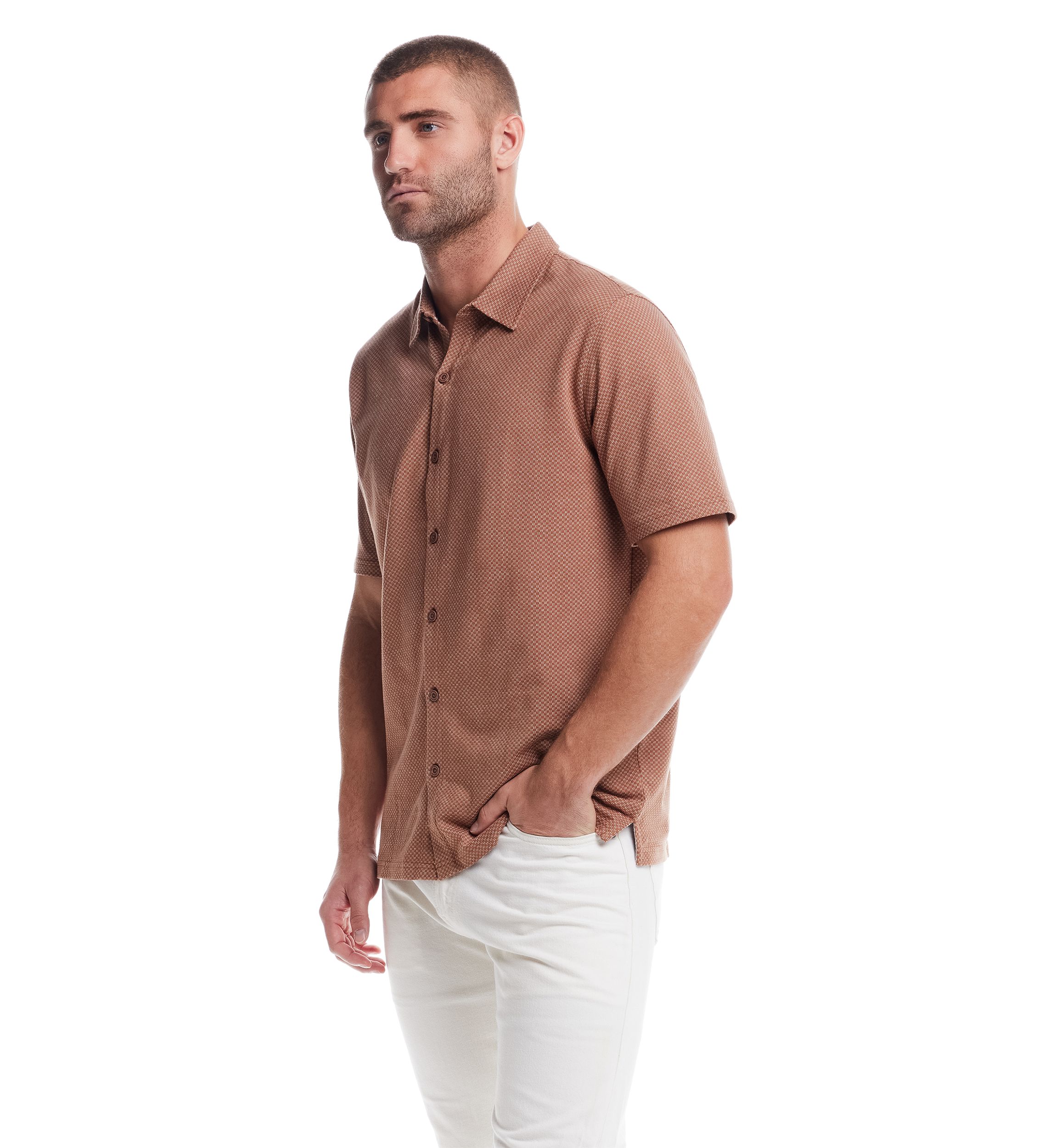 Mens Short Sleeve Knit Shirt