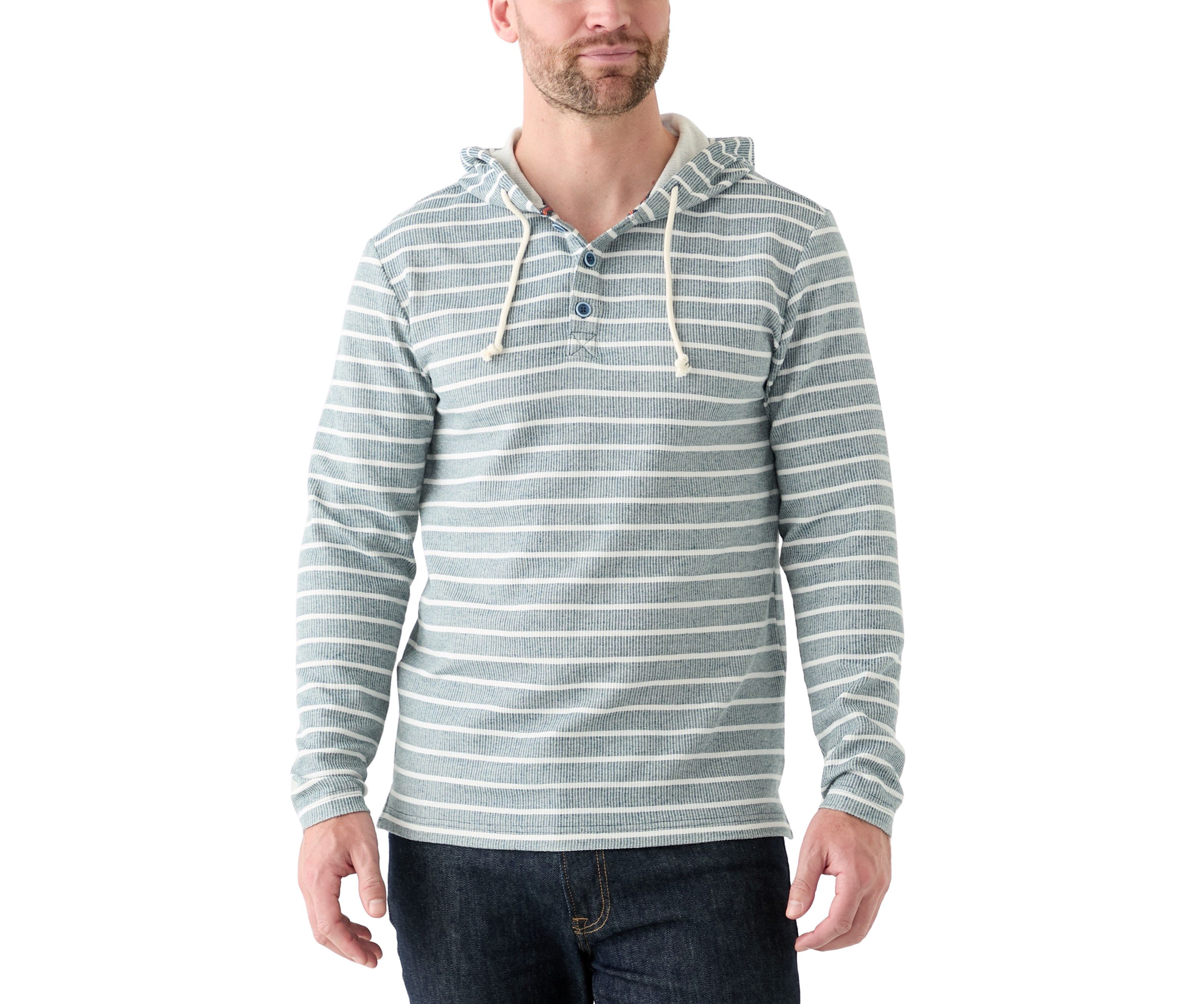 Mens Button Hoodie