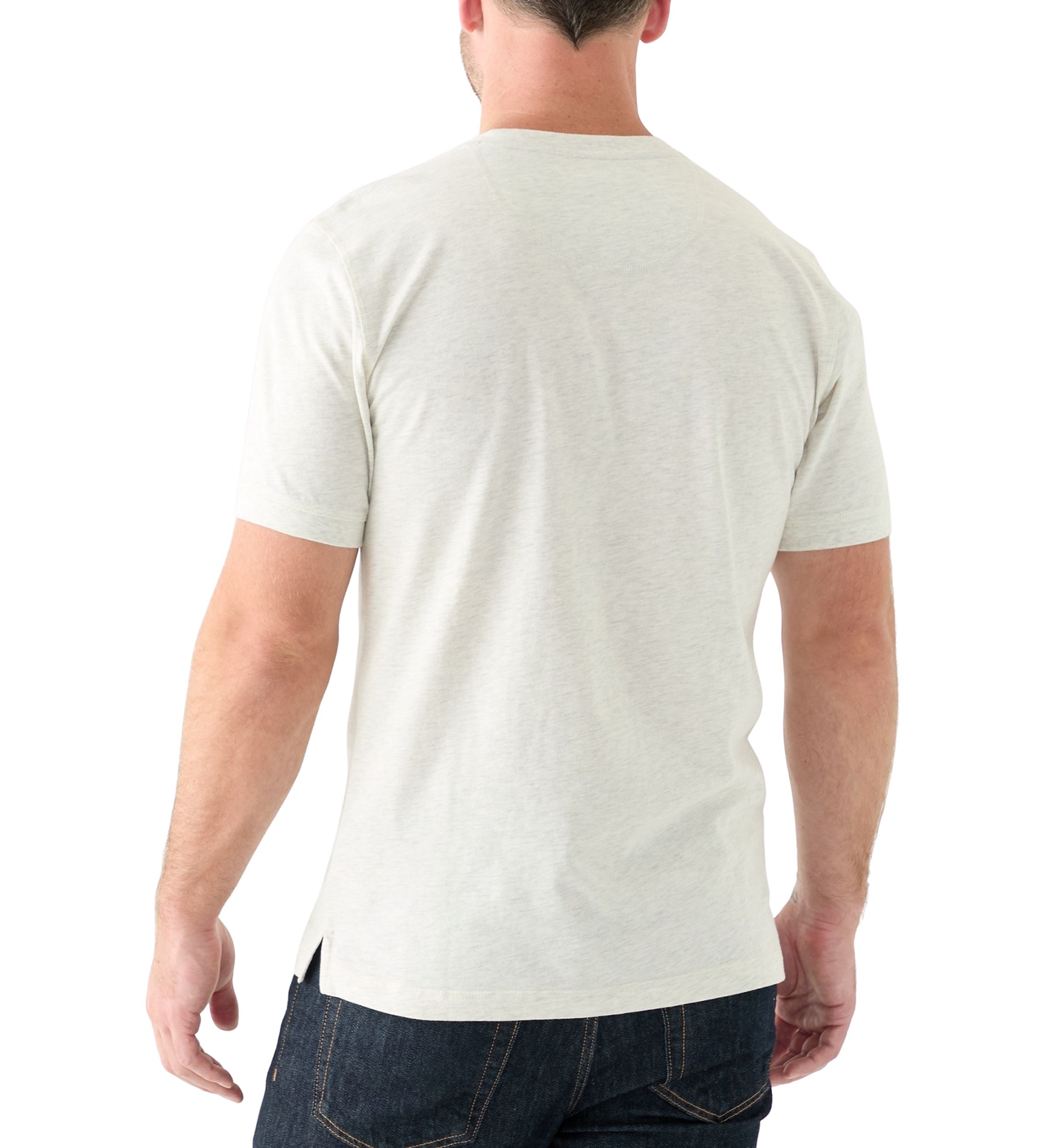 Mens Short Sleeve Sueded Jersey Henley Shirt 