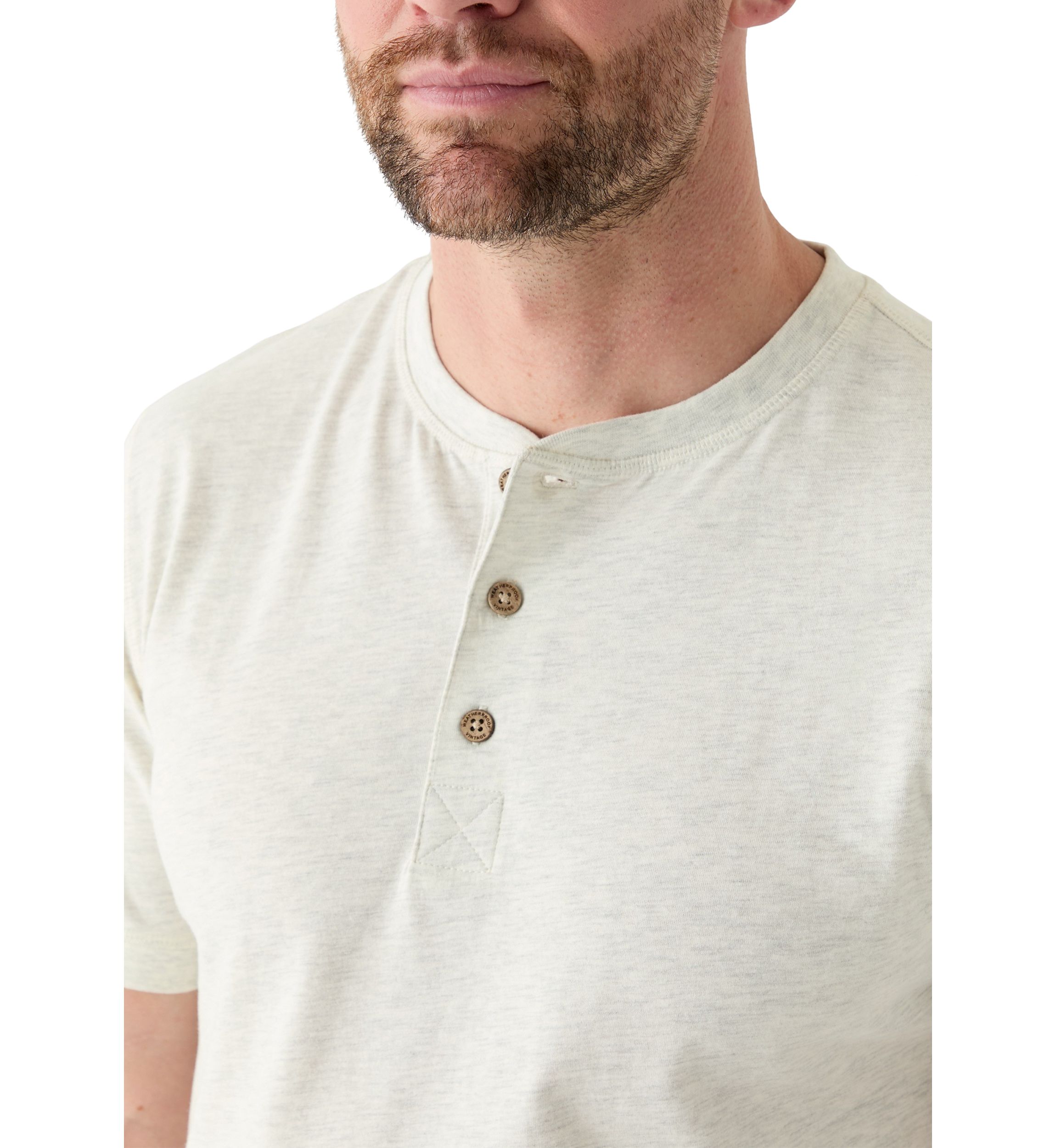 Mens Short Sleeve Sueded Jersey Henley Shirt 