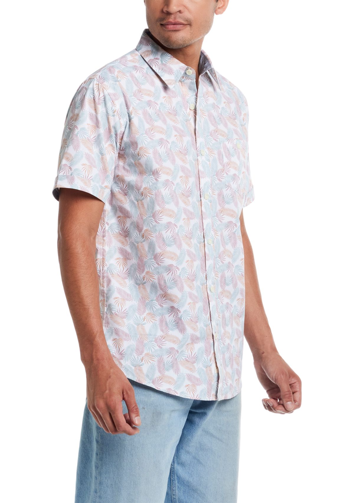 Mens Short Sleeve Cotton Poplin Shirt