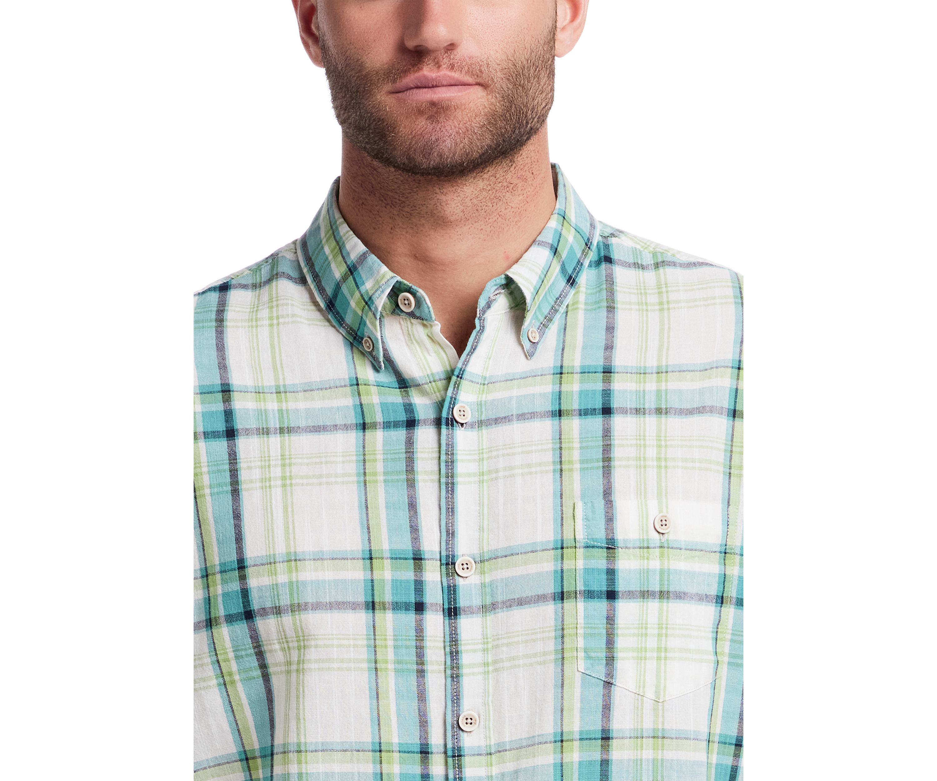 Mens Short Sleeve Faux Linen Cotton Shirt