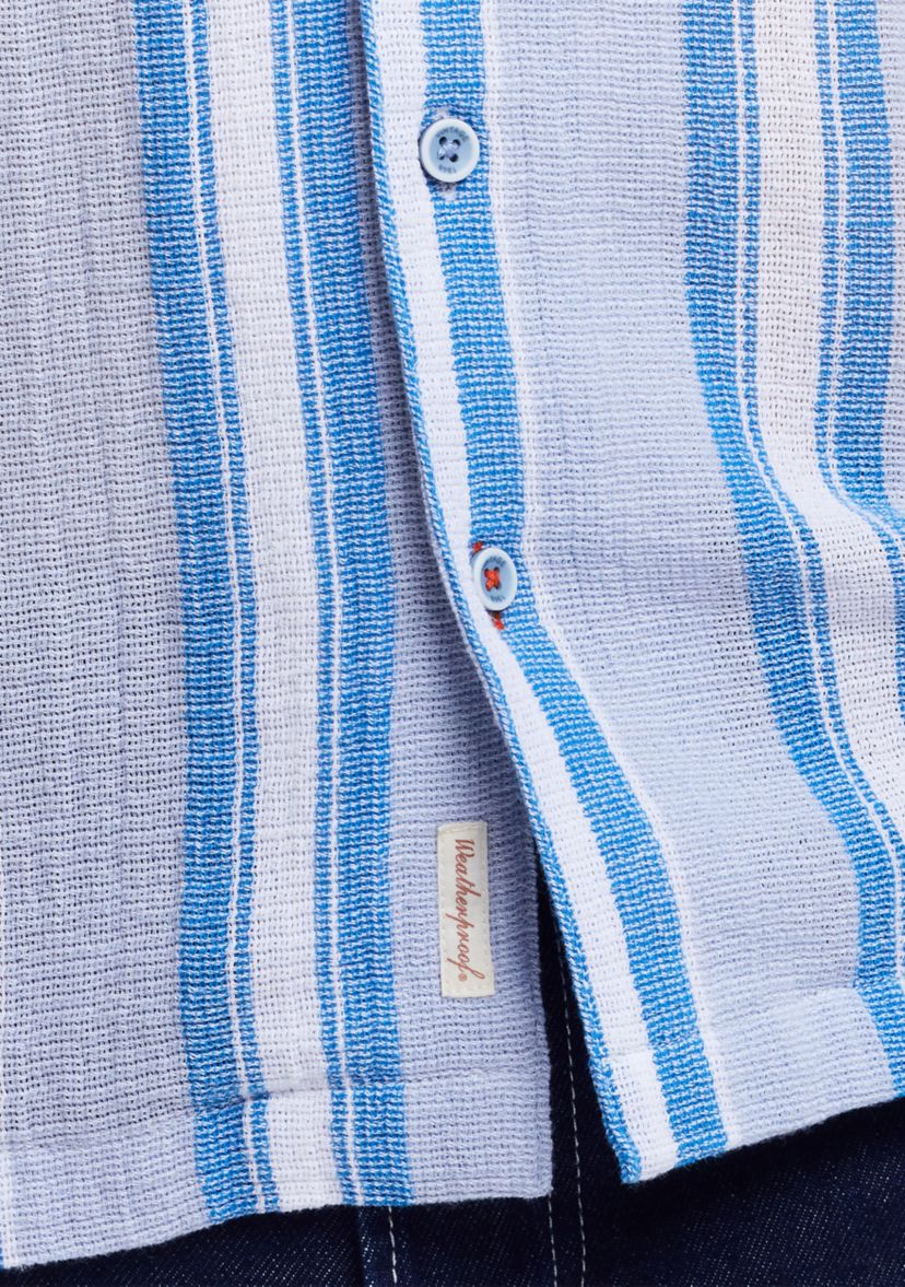 Mens Short Sleeve Waffle Woven Airtex Shirt 