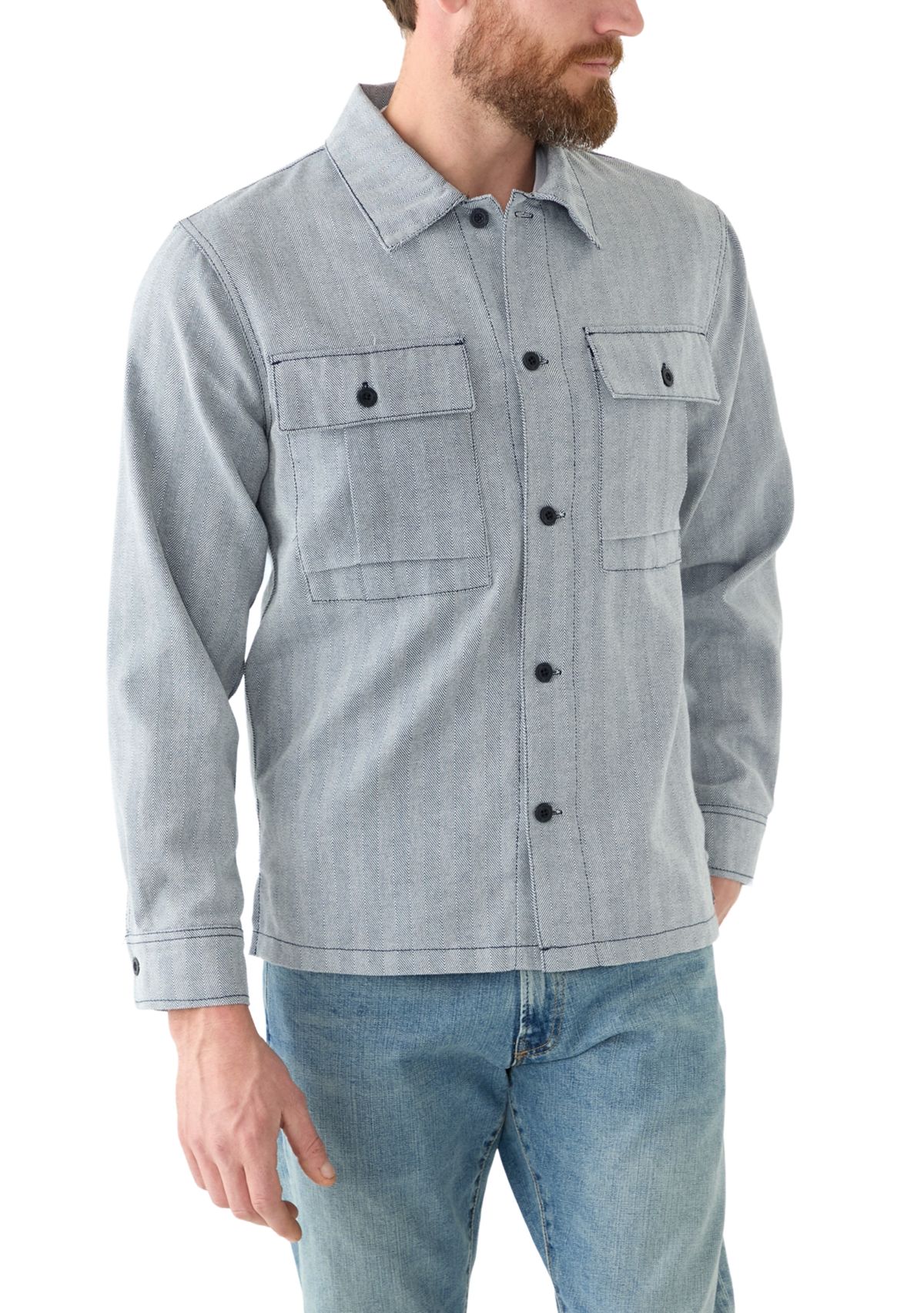 Mens Unlined Utility Shirt Jacket