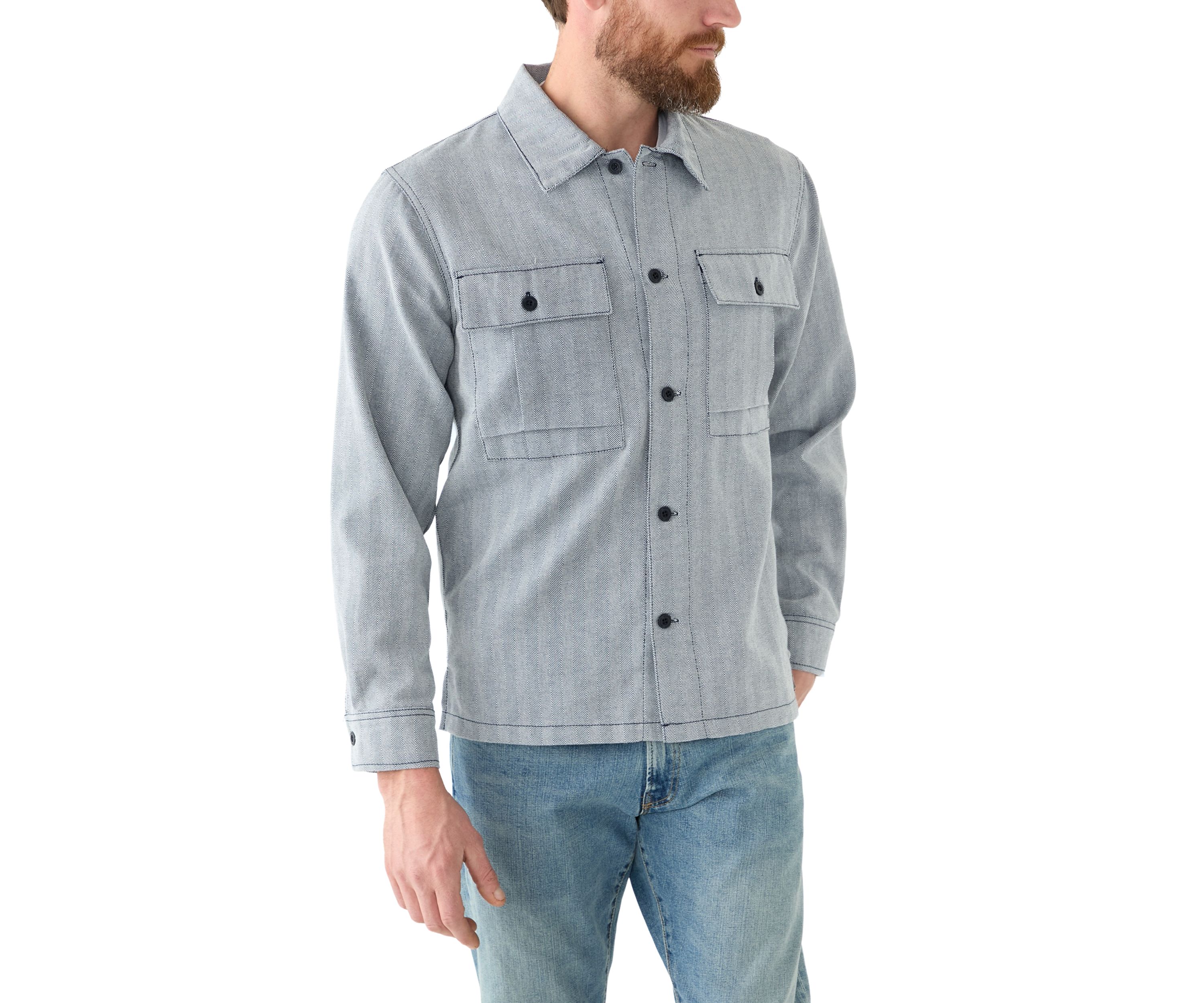 Mens Unlined Utility Shirt Jacket