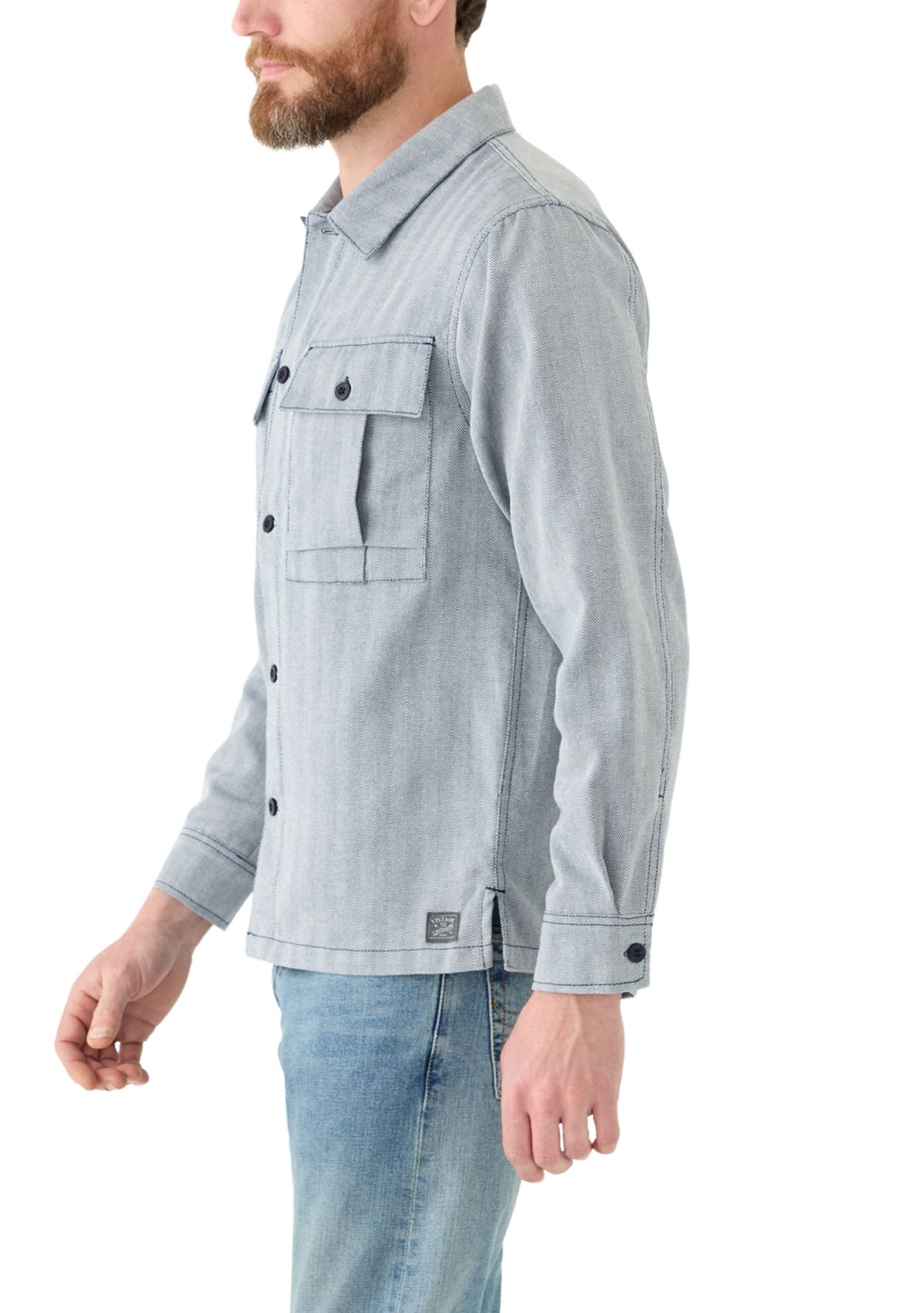 Mens Unlined Utility Shirt Jacket
