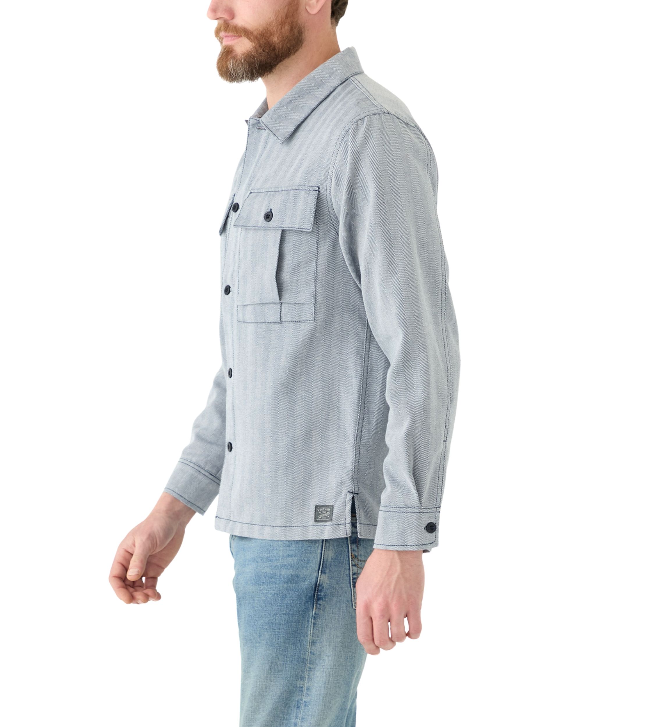 Mens Unlined Utility Shirt Jacket