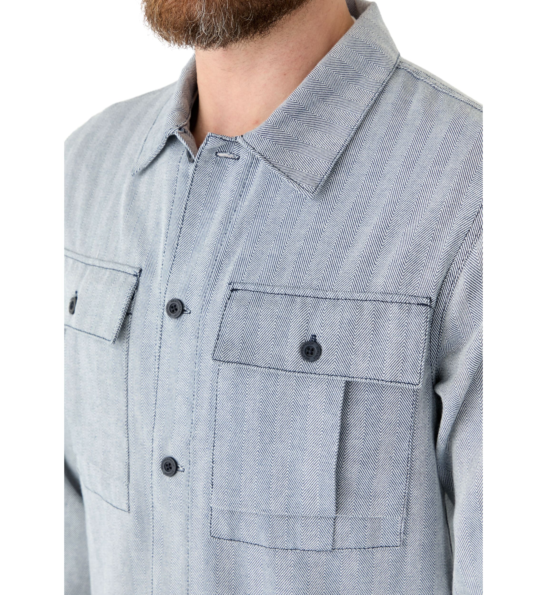 Mens Unlined Utility Shirt Jacket
