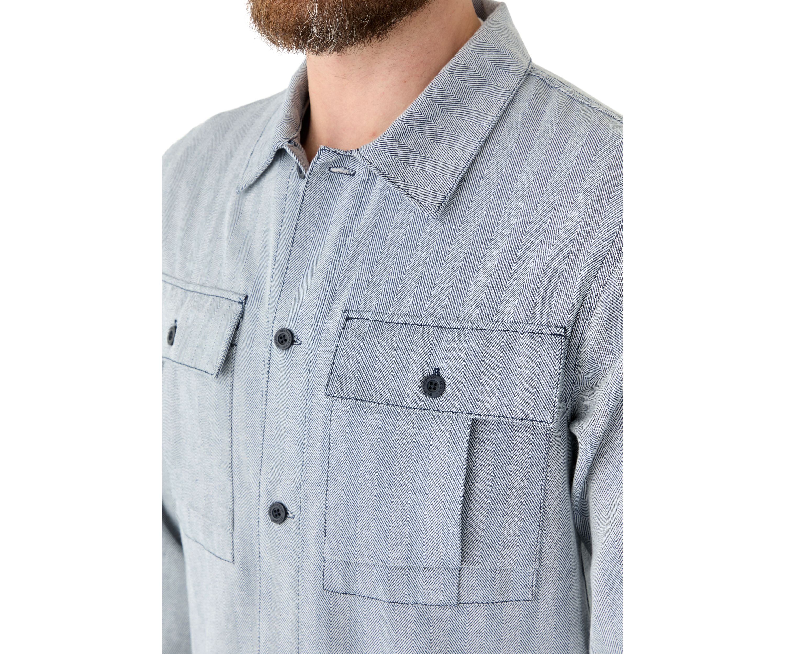 Mens Unlined Utility Shirt Jacket