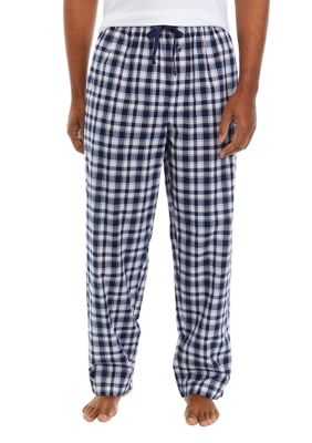 Mens Black & Green Check Cotton Pyjama Bottoms