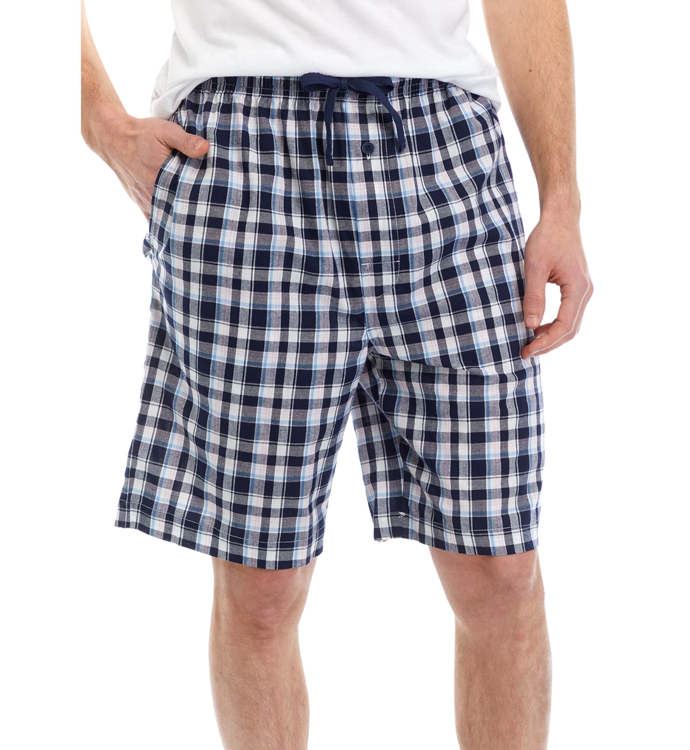 Plaid Woven Pajama Shorts 