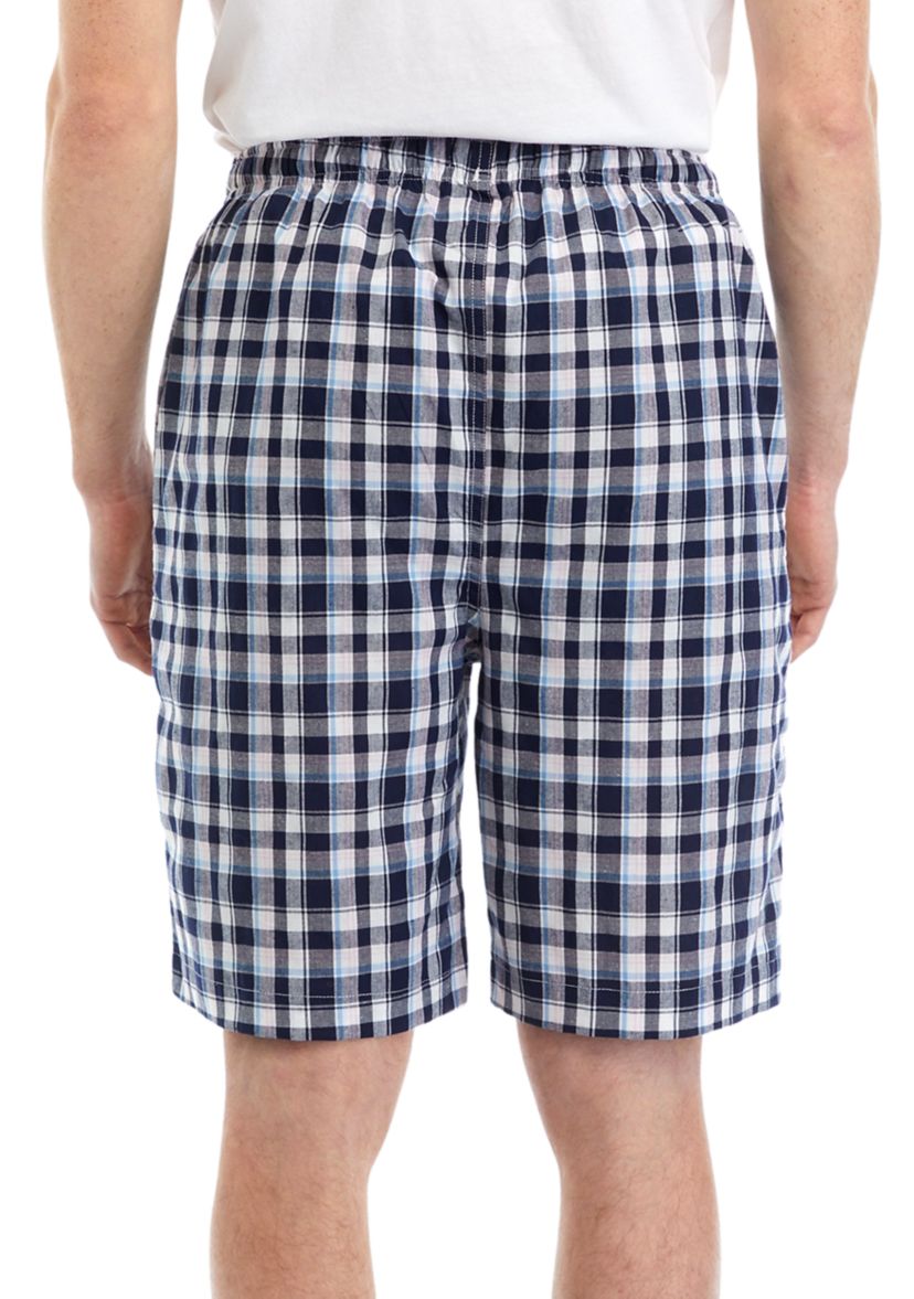 Plaid Woven Pajama Shorts 