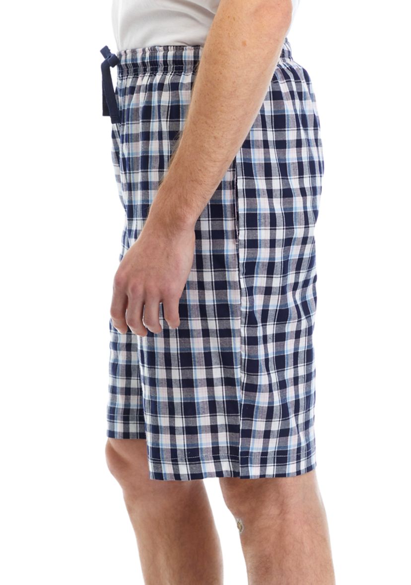 Plaid Woven Pajama Shorts 