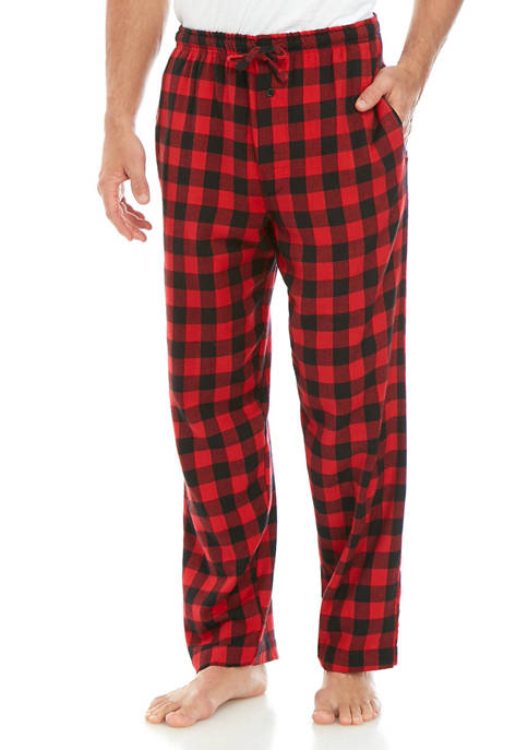 Saddlebred® Big & Tall Flannel Red Buffalo Check Pajama Pants | belk