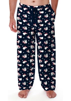 Mens Kohl's 2 pc Pajama Set Pajamas Size M L XL Bears Fleece Pants NWT