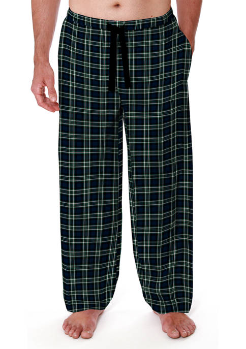 Saddlebred® Big & Tall Plaid Microfleece Pajama Pants | belk