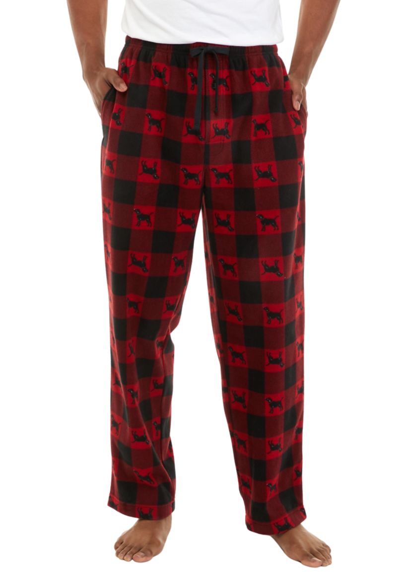 Microfleece Holiday Print Pajama Pants 