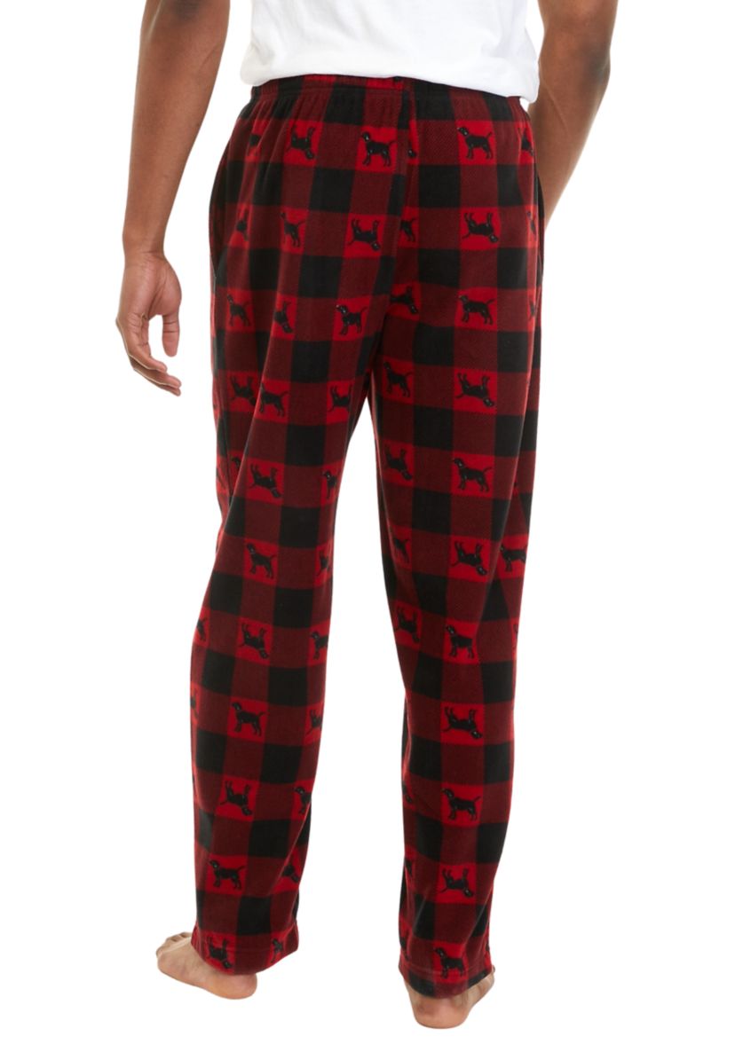 Microfleece Holiday Print Pajama Pants 