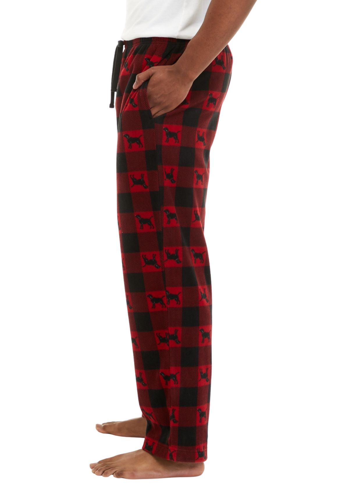 Microfleece Holiday Print Pajama Pants 