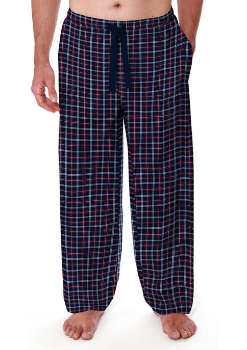 Saddlebred® Knit Lounge Pants- Navy Grid | belk