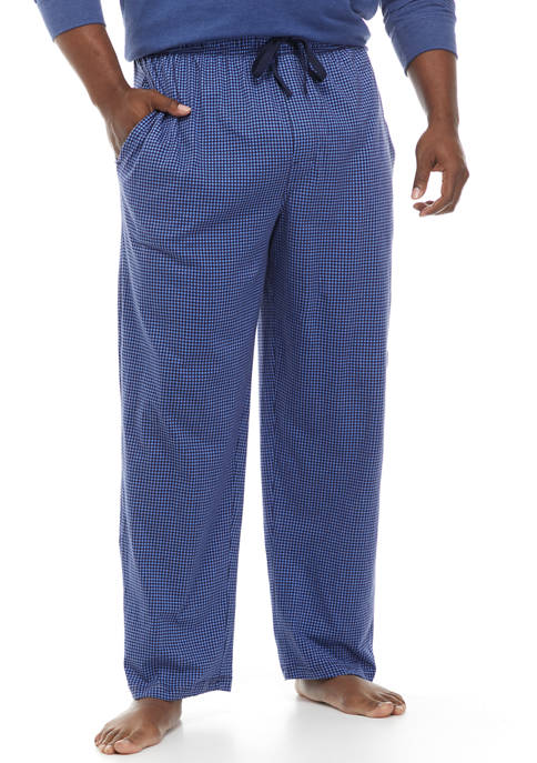 Saddlebred® Big &amp; Tall Blue Houndstooth Knit Pants