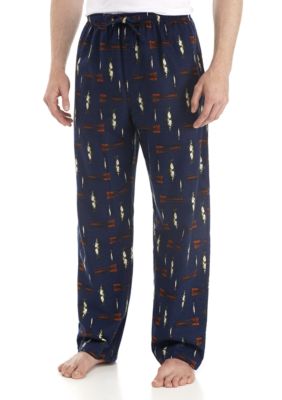 Saddlebred® Big & Tall Flannel Fish Print Lounge Pants | belk