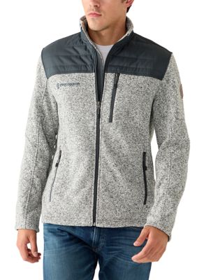 Free Country Men's Frore Textured Fleece Sweater Jacket