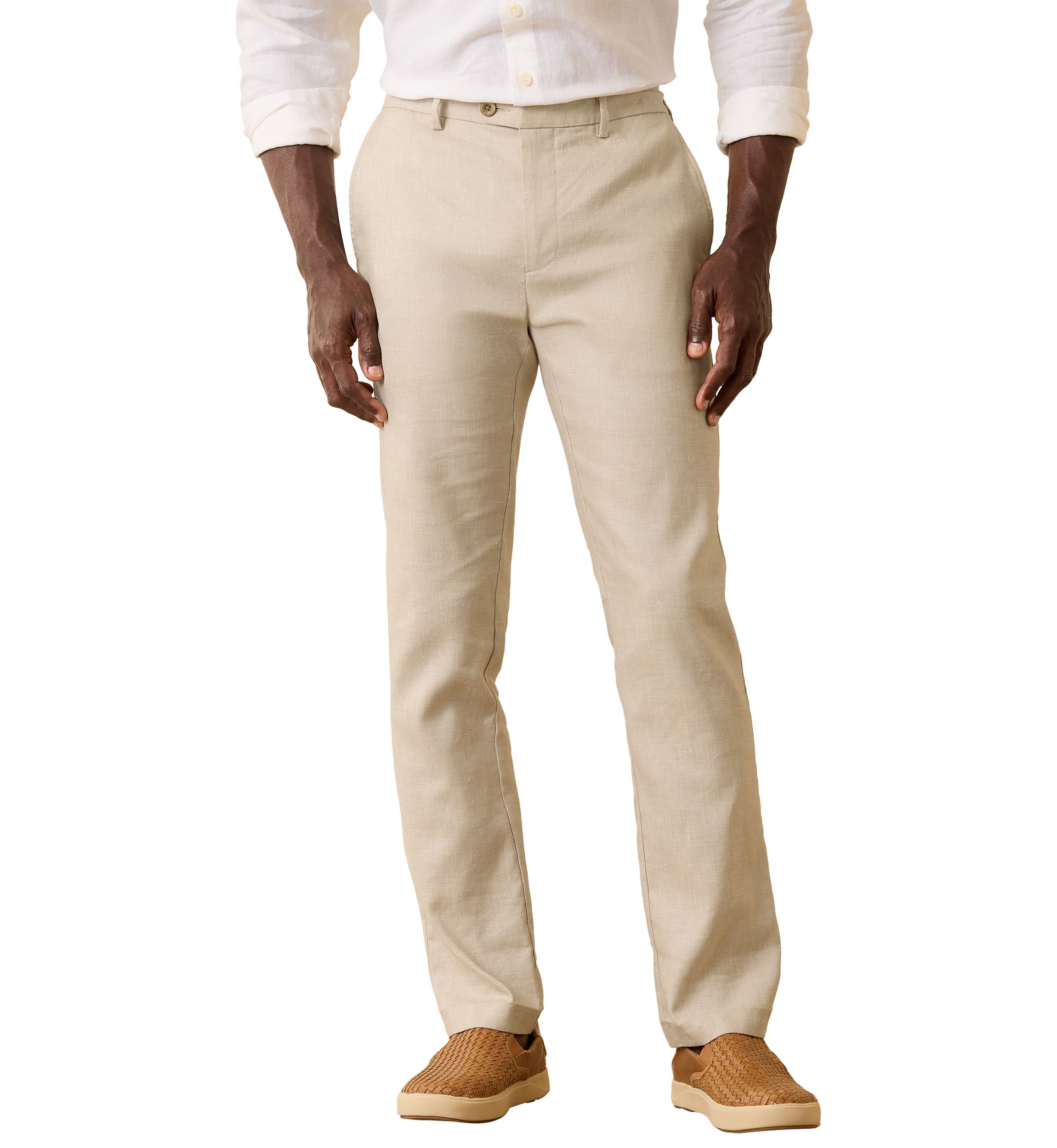Big & Tall Latigo Beach Linen Flat Front Pants