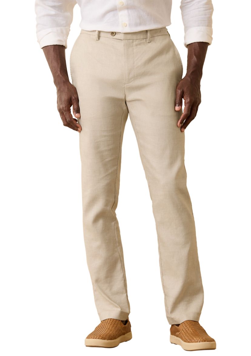 Big & Tall Latigo Beach Linen Flat Front Pants