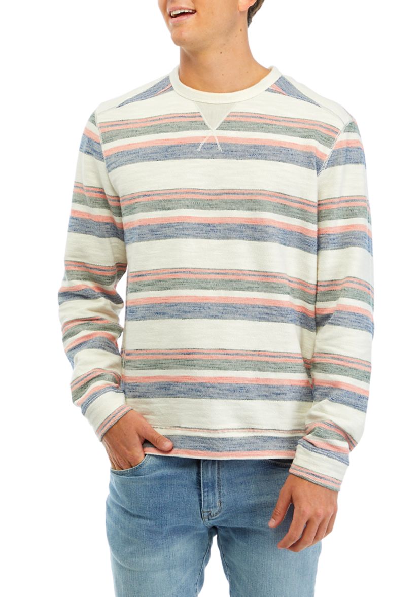 Big & Tall Grandview Stripe Crew Sweater 