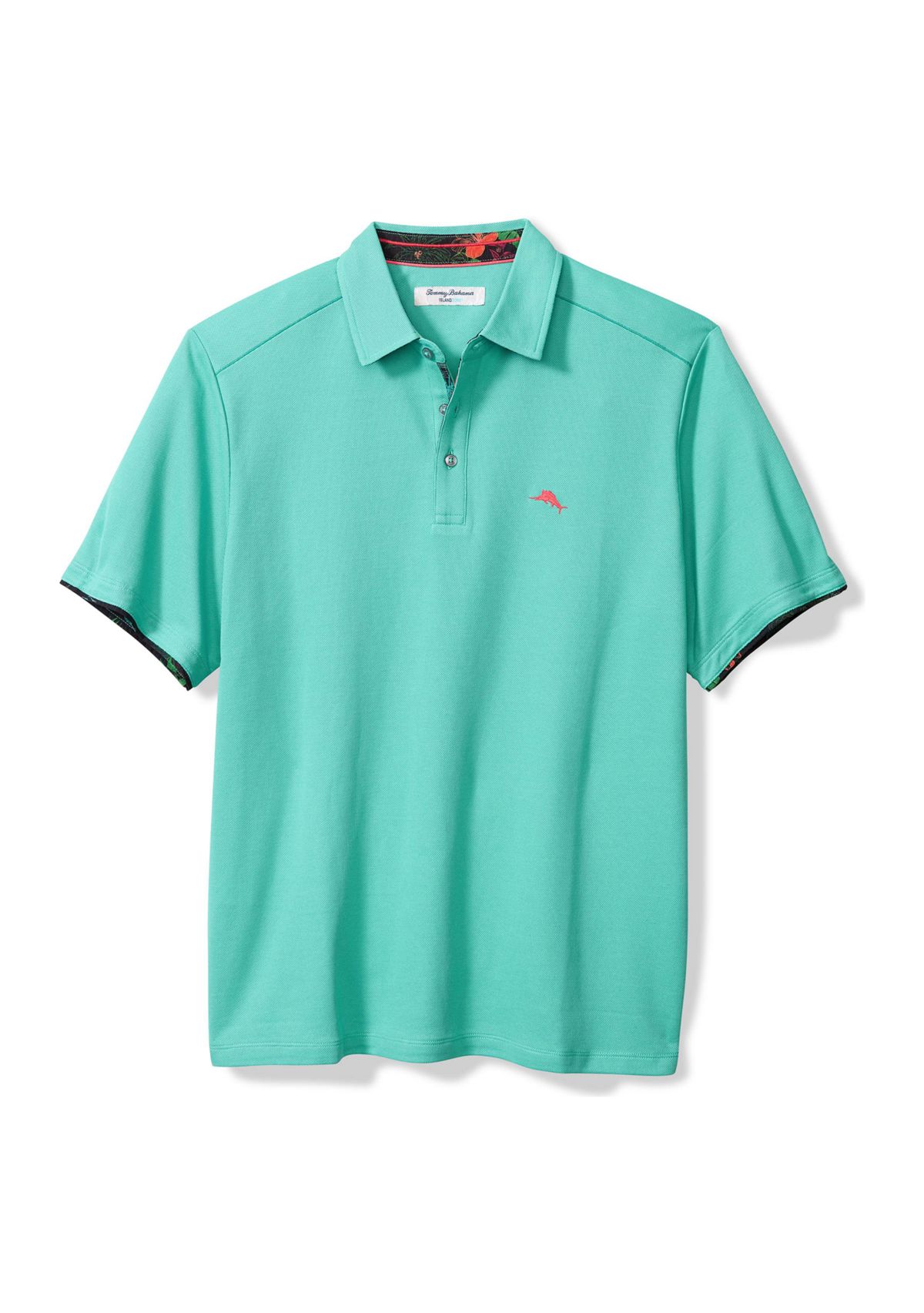 Big & Tall Short Sleeve Neon Shore 5 OClock Polo Shirt